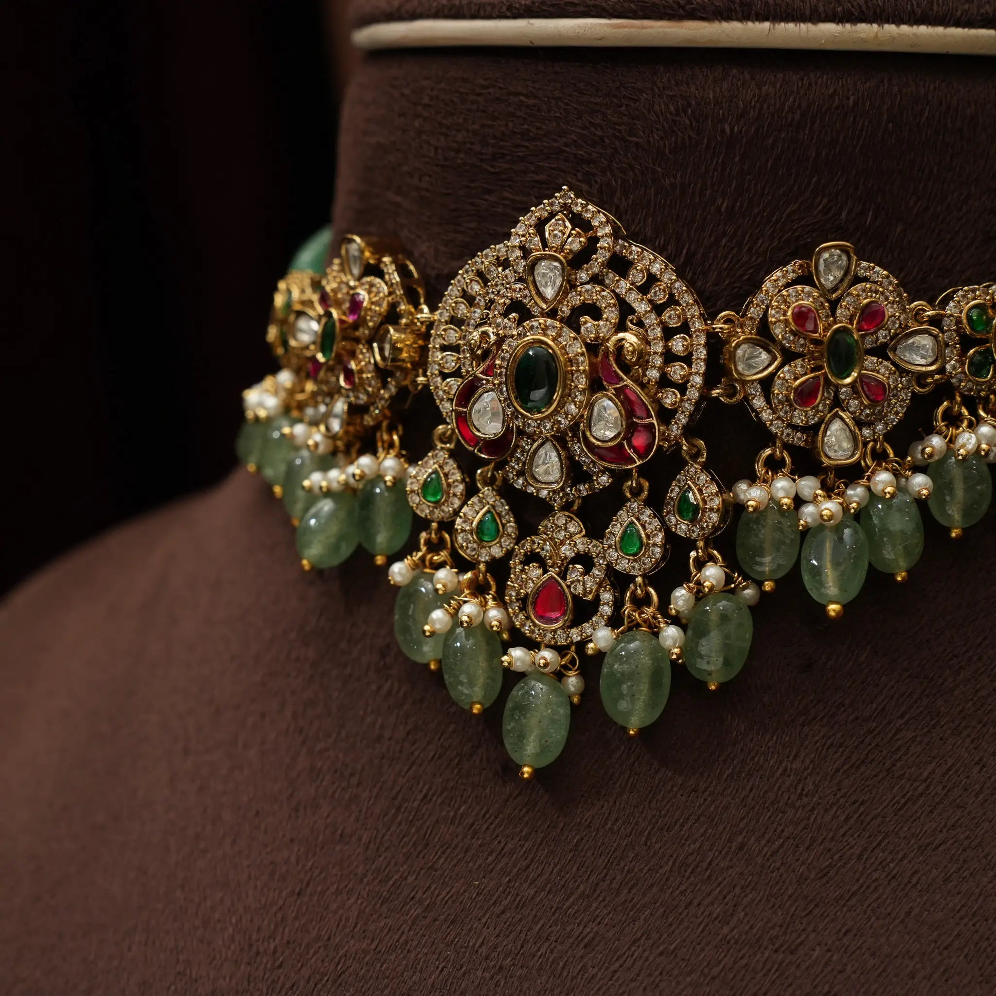 Janaki Beaded Polki Choker