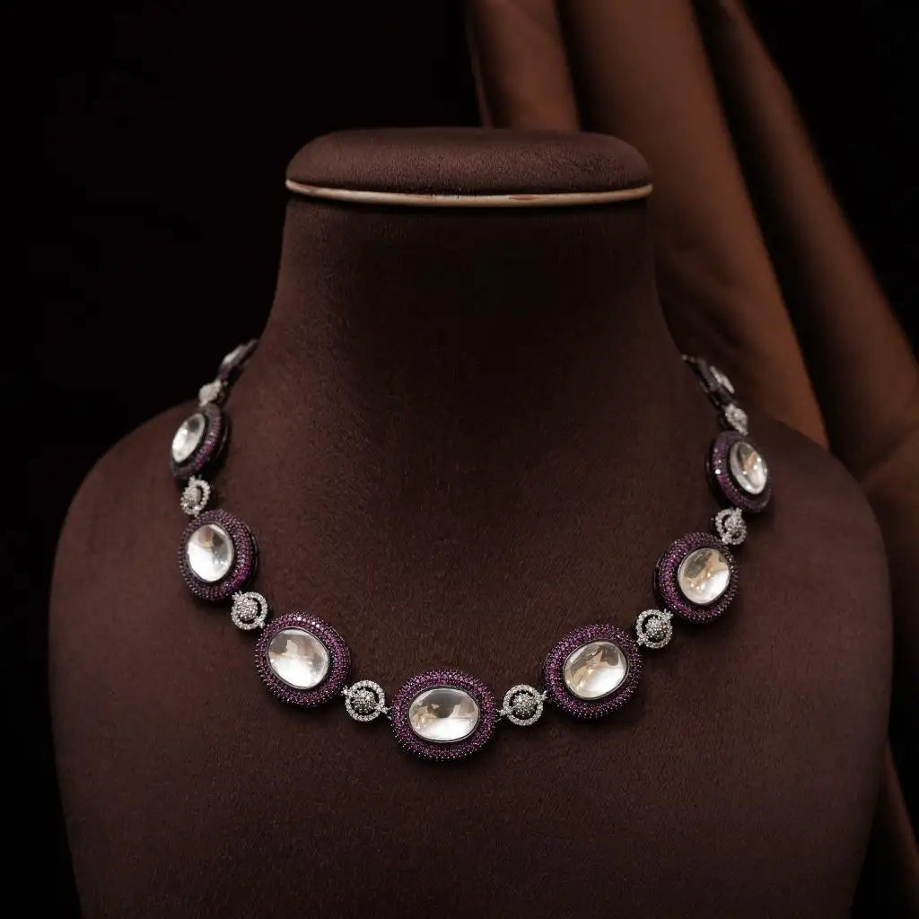 Janani Dual Tone Victorian Necklace