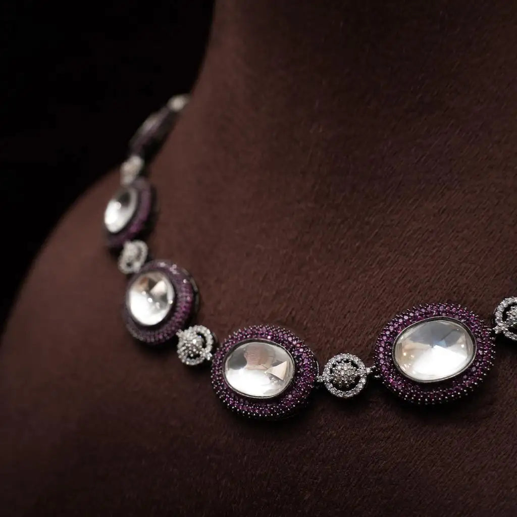 Janani Dual Tone Victorian Necklace