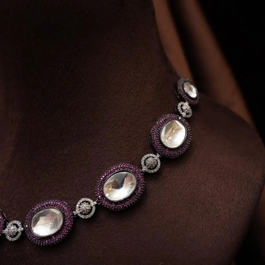 Janani Dual Tone Victorian Necklace