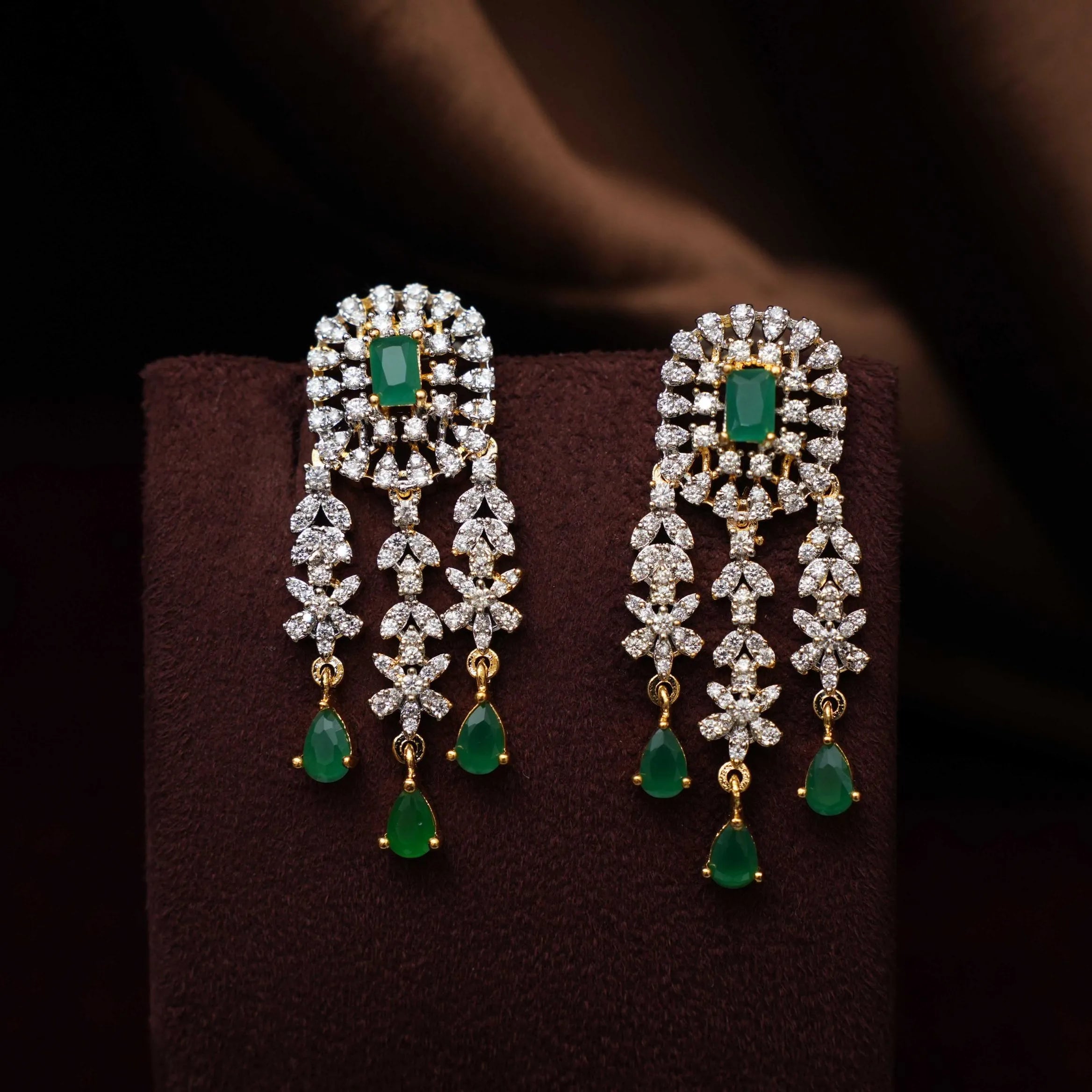 Janvi Zircon Necklace - Green