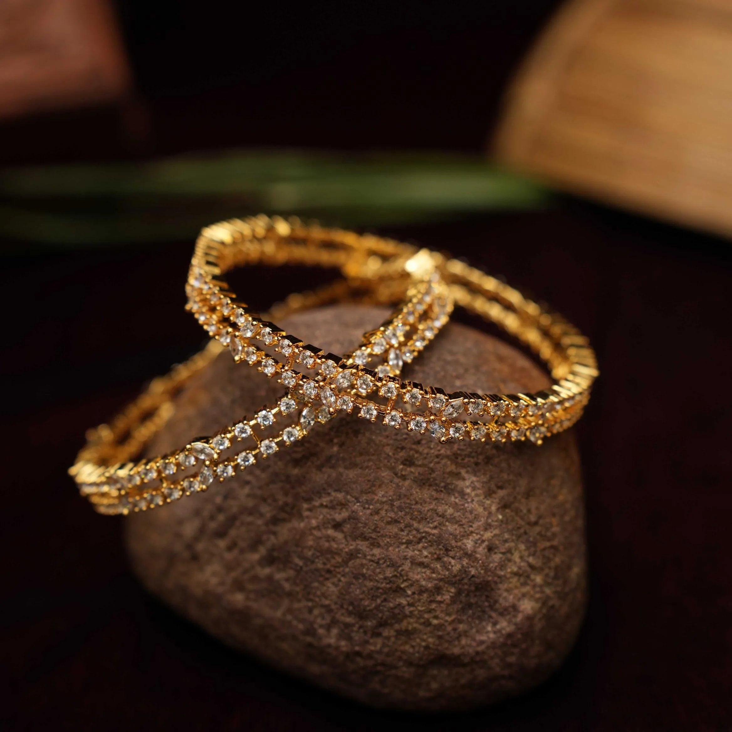 Jasvi Zircon Bangle - Rimli Boutique