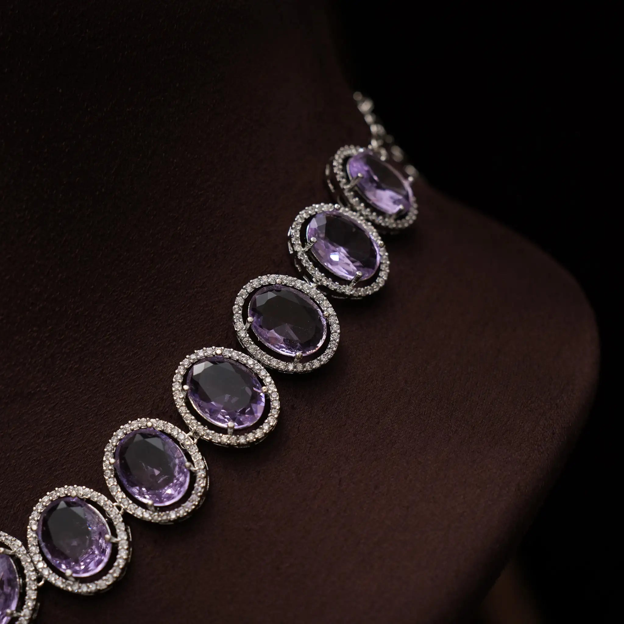 Jayani Zircon Necklace - Lilac