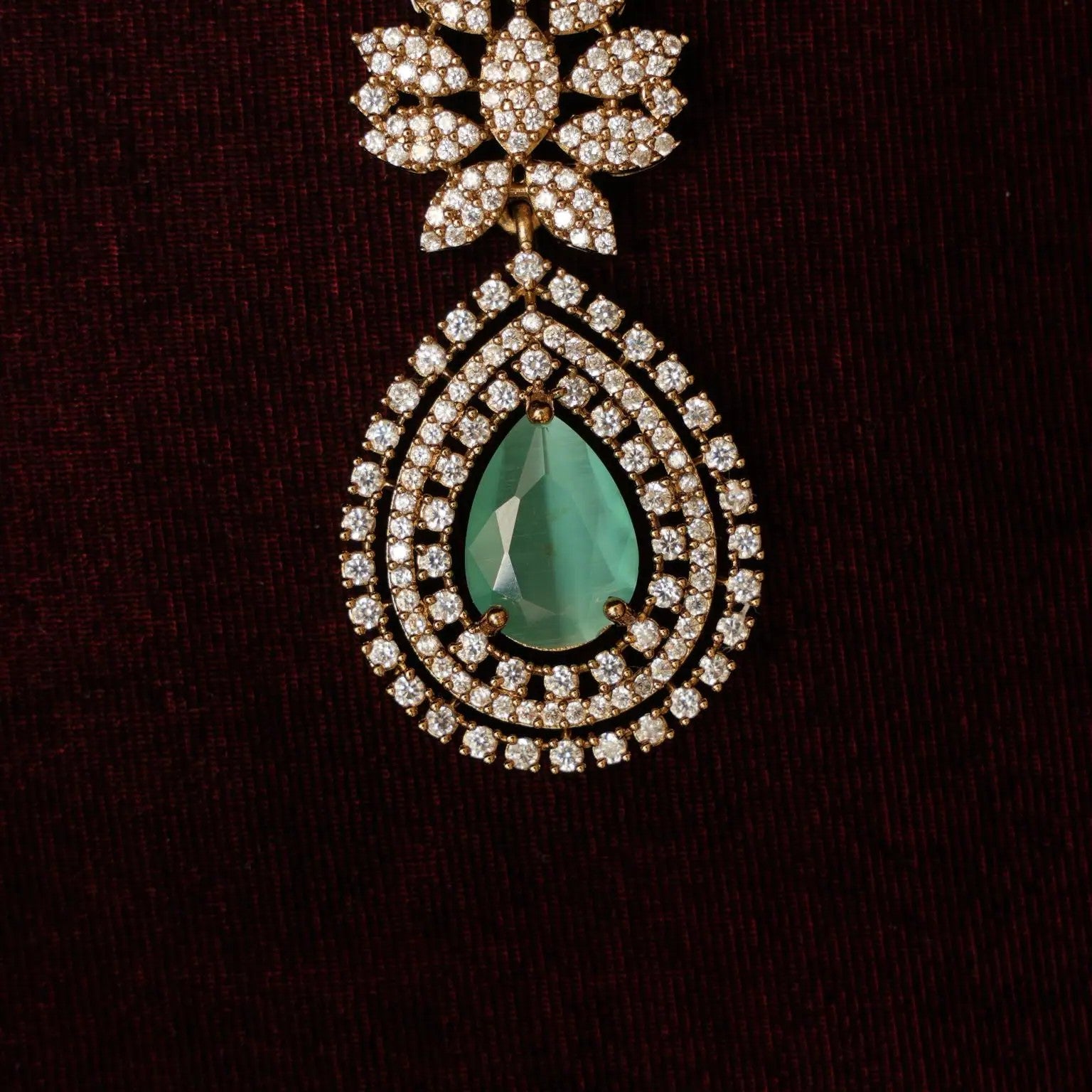 Jaynika Zircon Tikka - Pastel Green