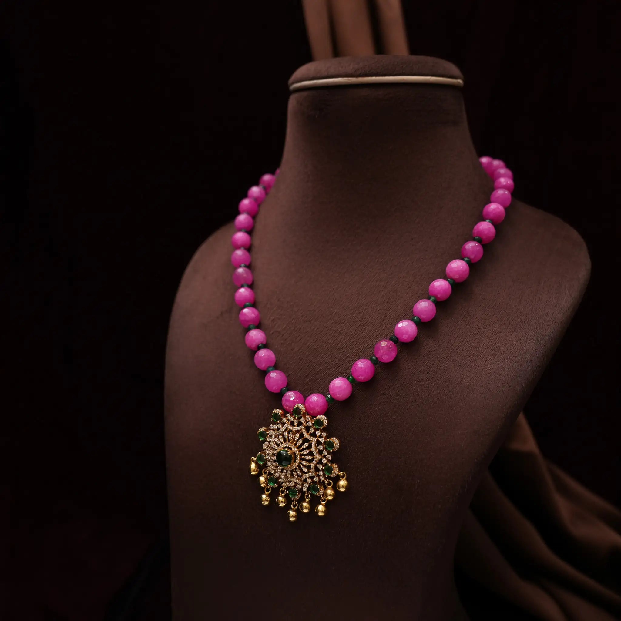 Jihirsa Beaded Zircon Necklace