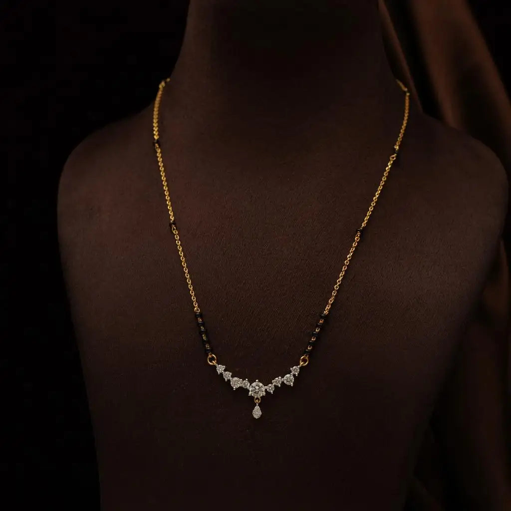 Jinesa Silver Mangalsutra Chain
