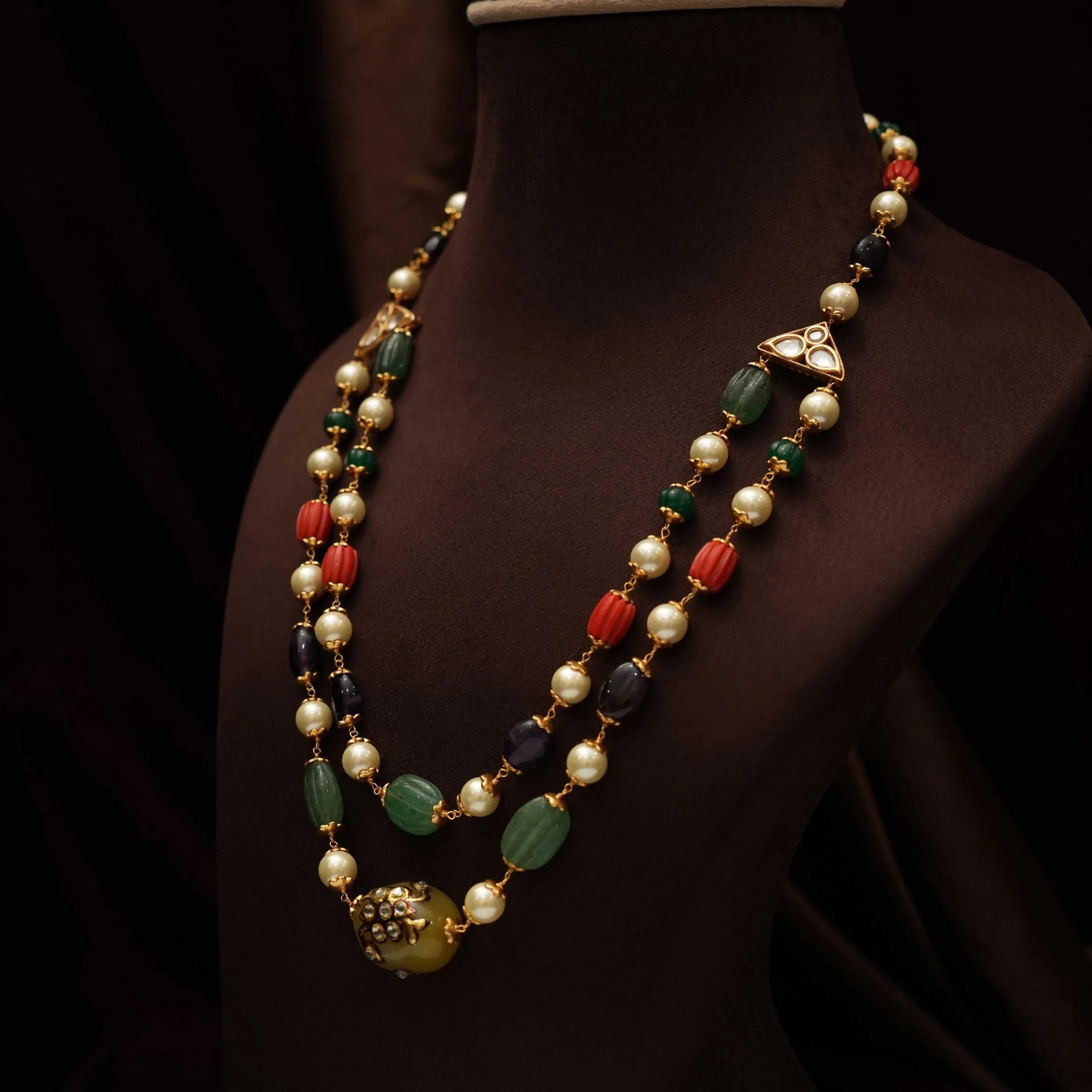 Jishnu Beaded Necklace - Palak