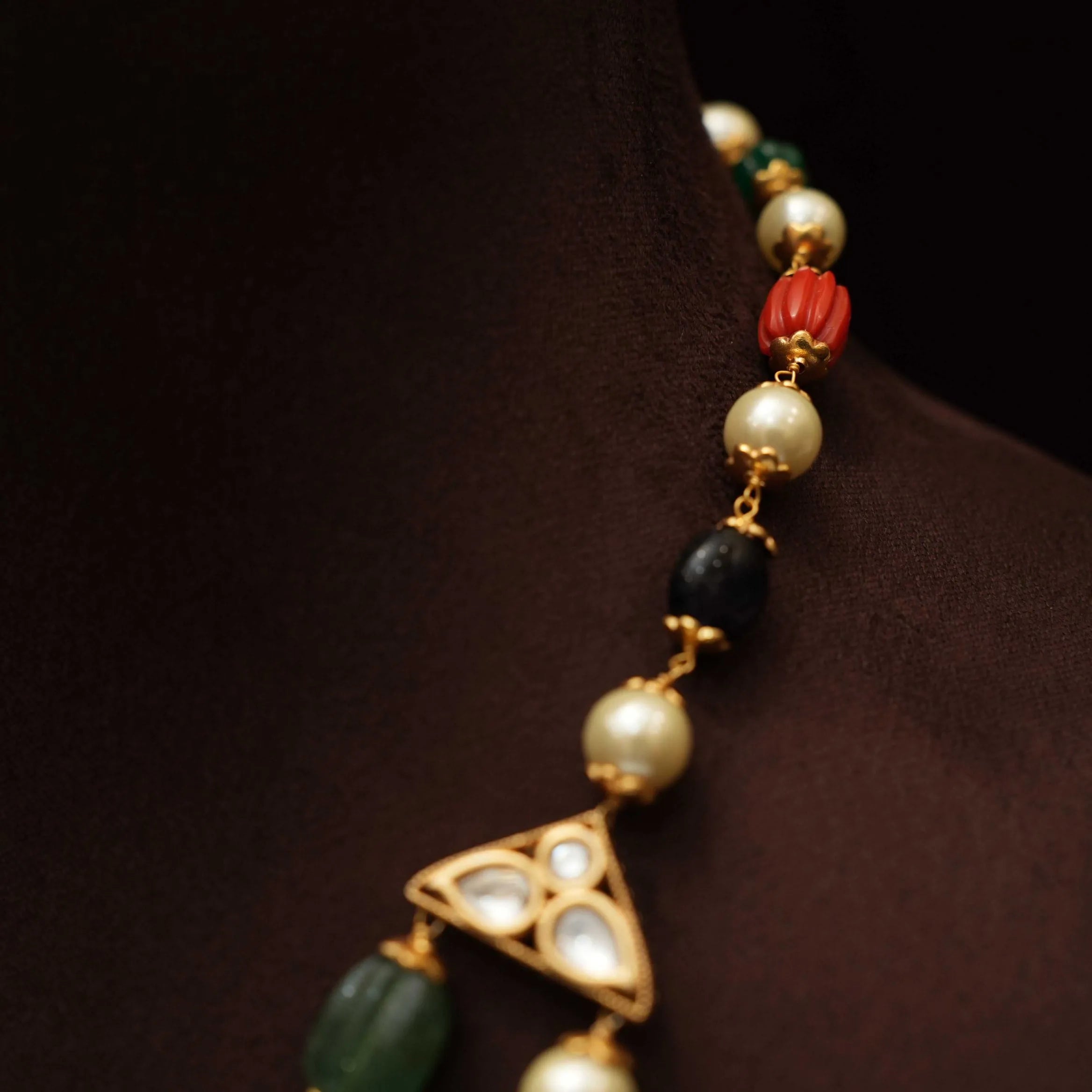 Jishnu Beaded Necklace - Palak