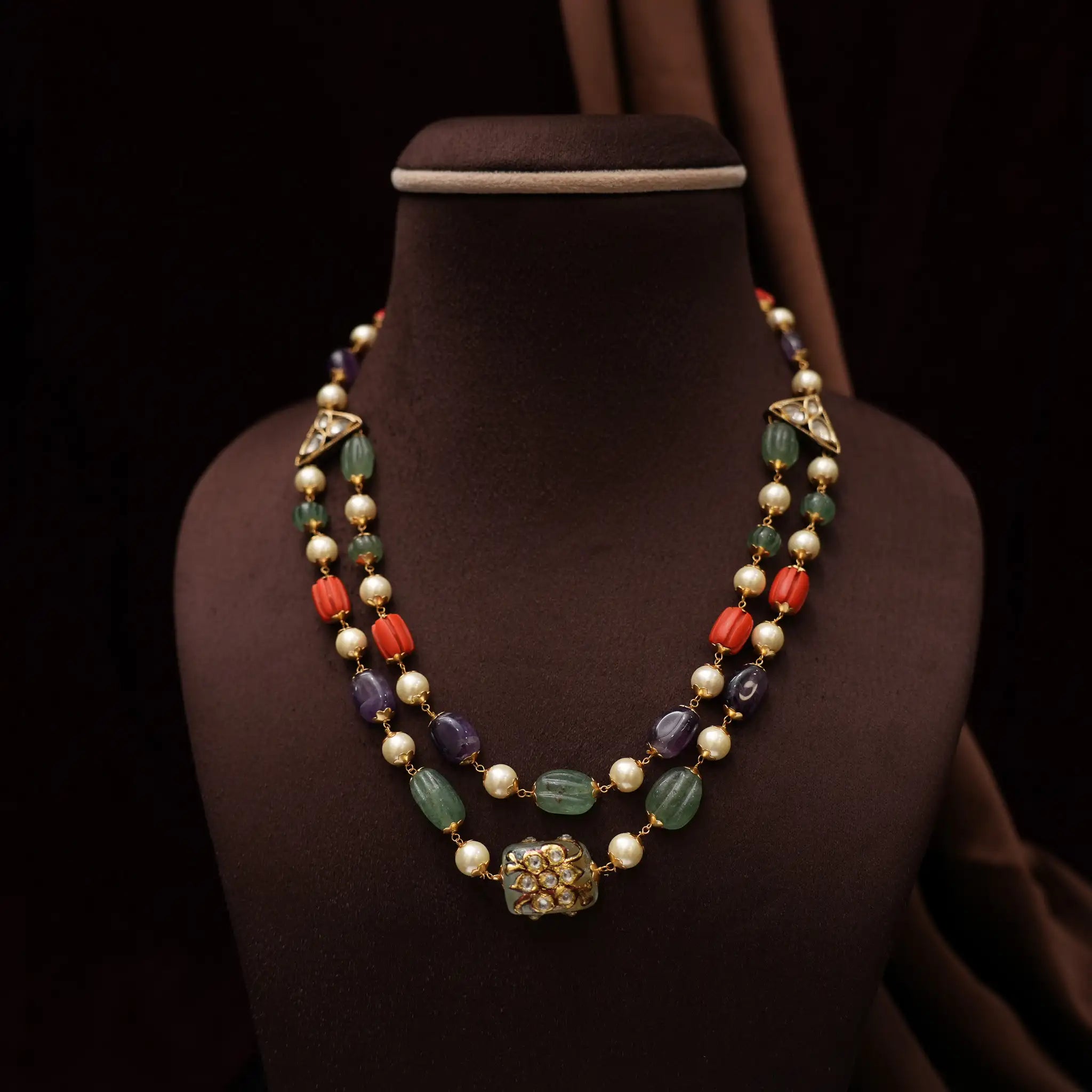 Jishnu Beaded Necklace - Palak