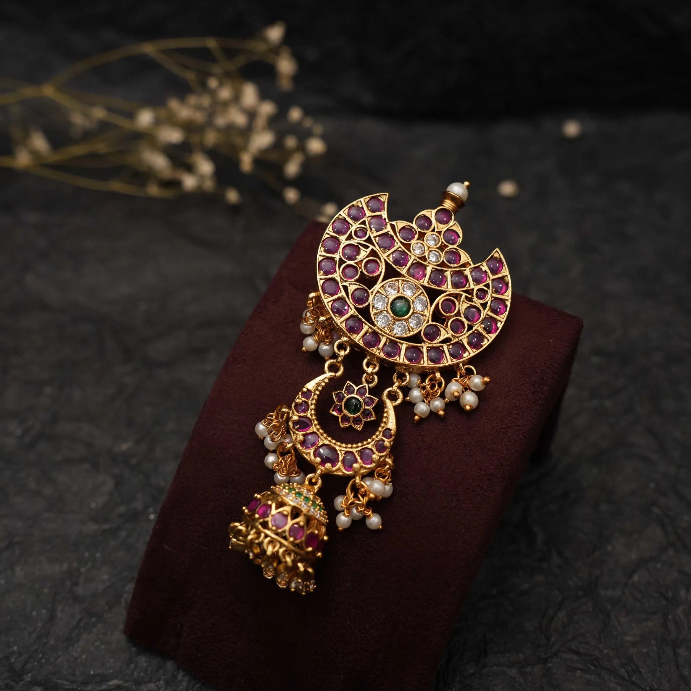 Jivanta Antique Jadai Billai / Hair Brooch