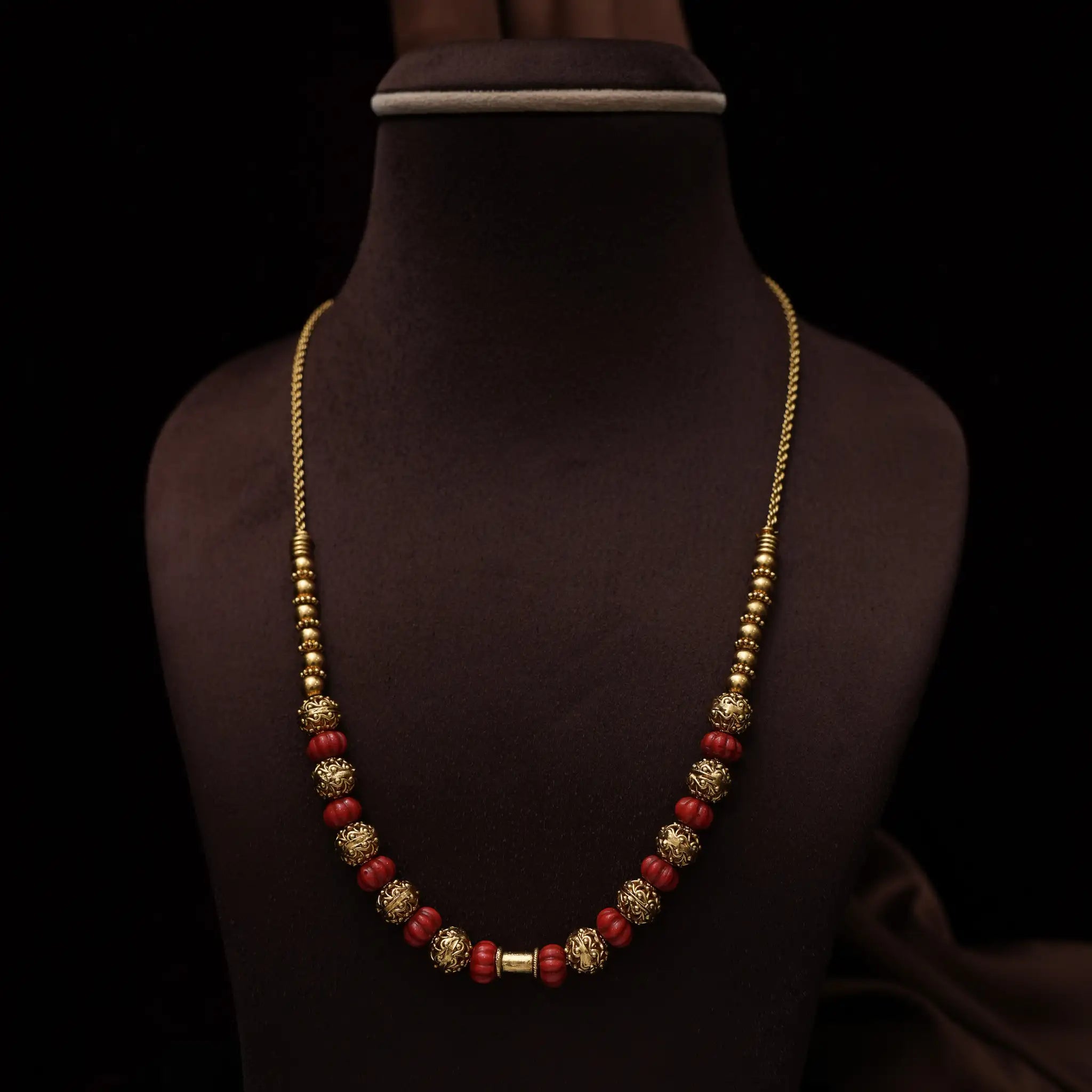 Jivika Antique Coral Necklace