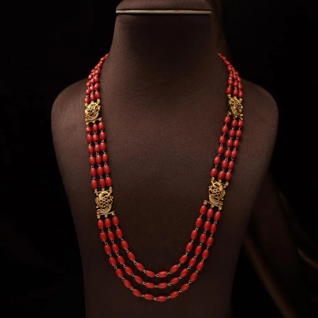 Jyoti Beaded Coral Necklace