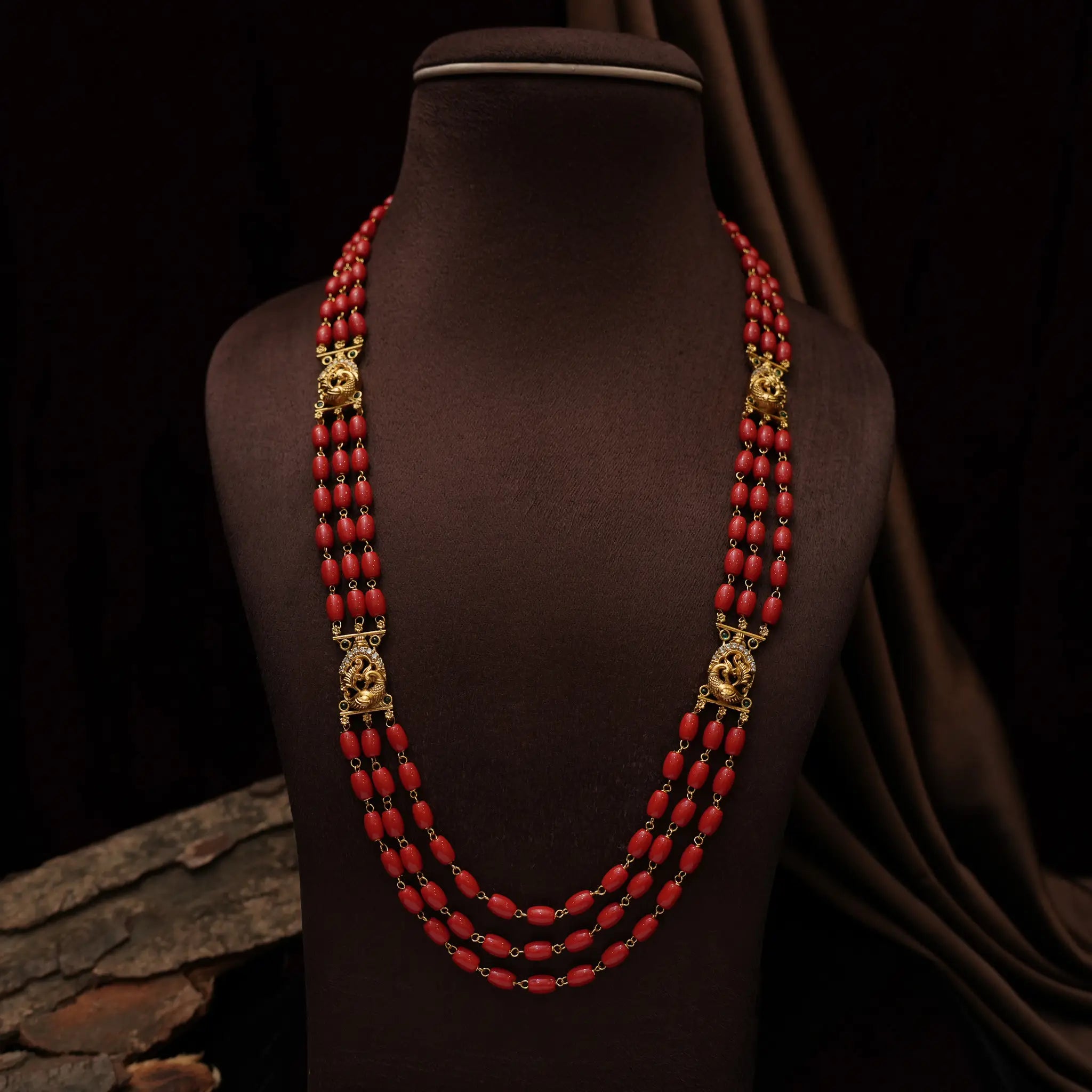 Jyoti Beaded Coral Necklace
