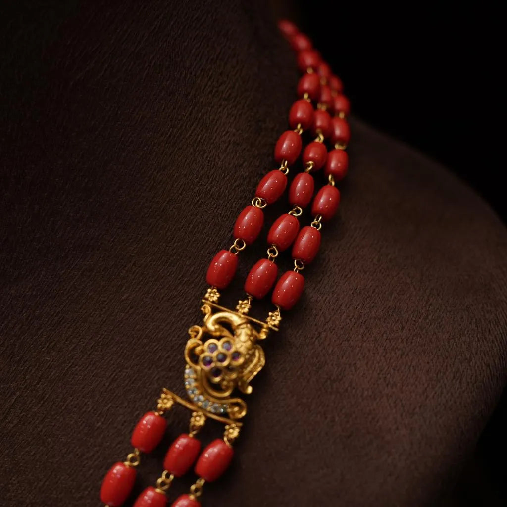 Jyoti Beaded Coral Necklace