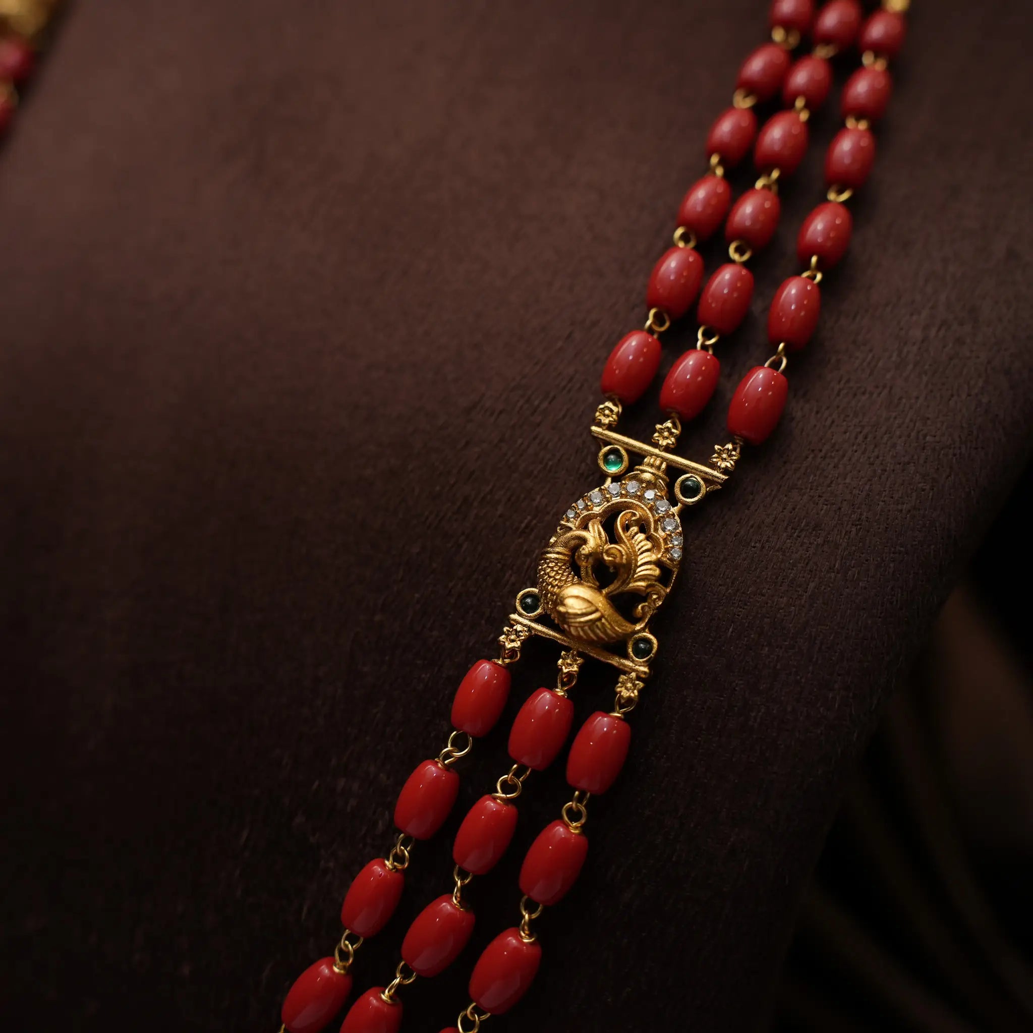 Jyoti Beaded Coral Necklace