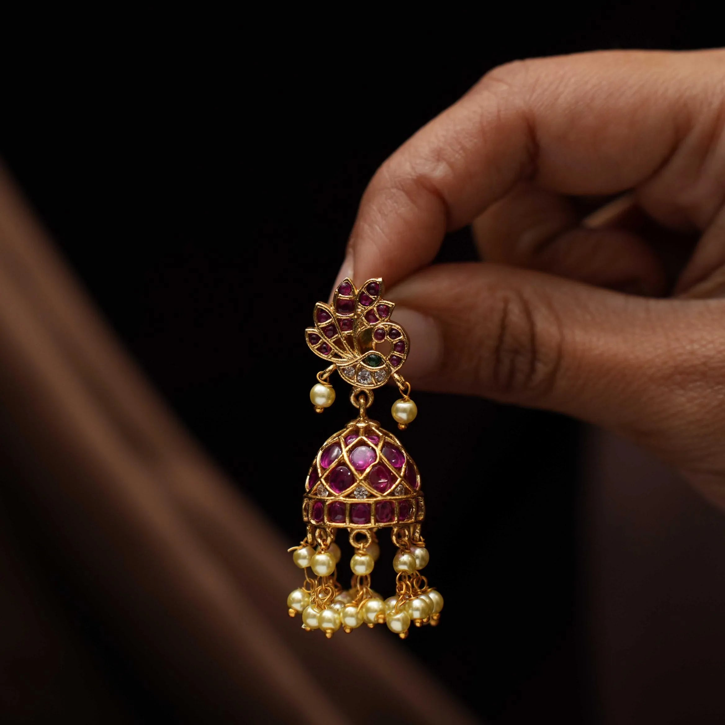 Kabini Antique Jhumka Earrings