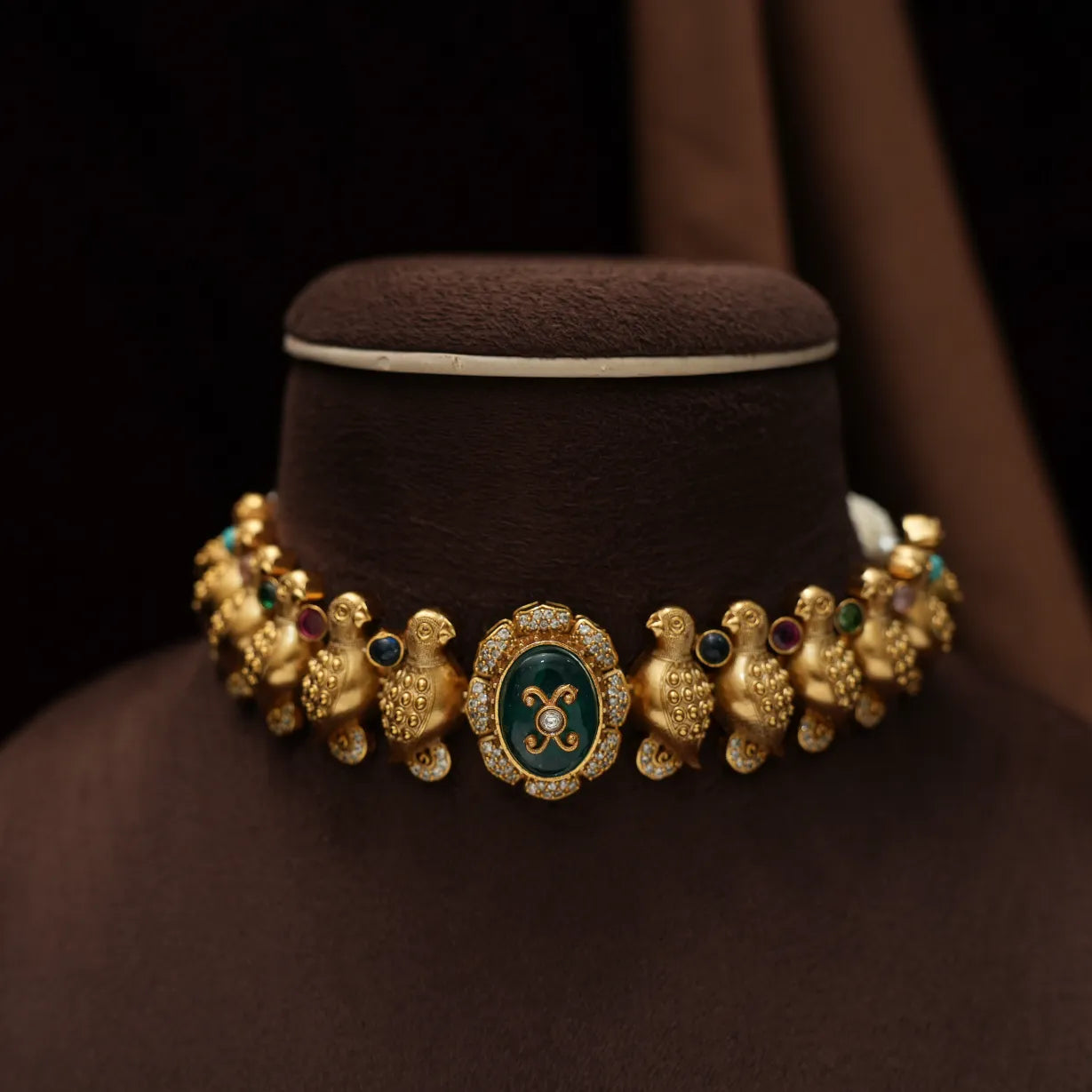 Kamalika Antique Choker - Green