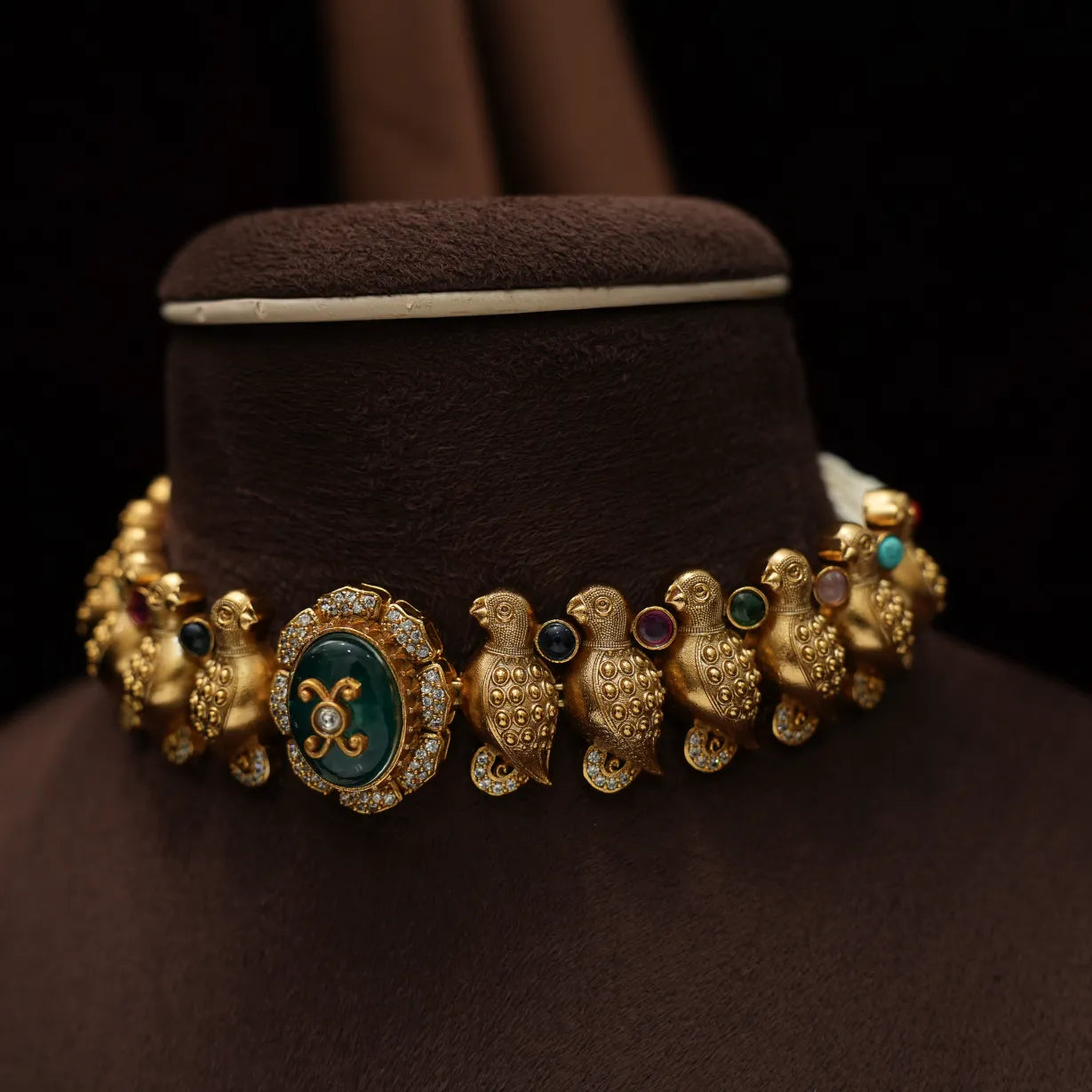 Kamalika Antique Choker - Green