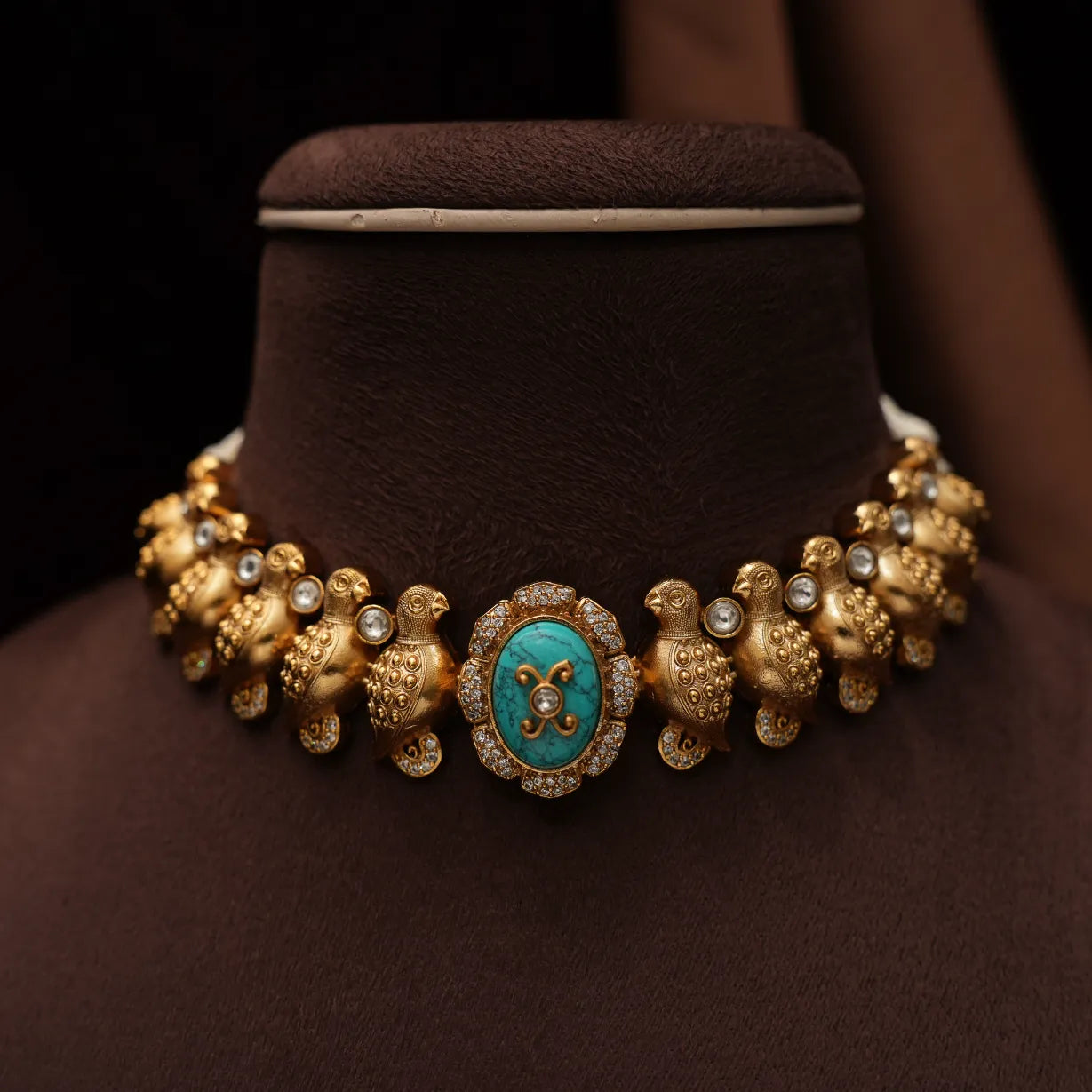 Kamalika Antique Choker - Turquoise