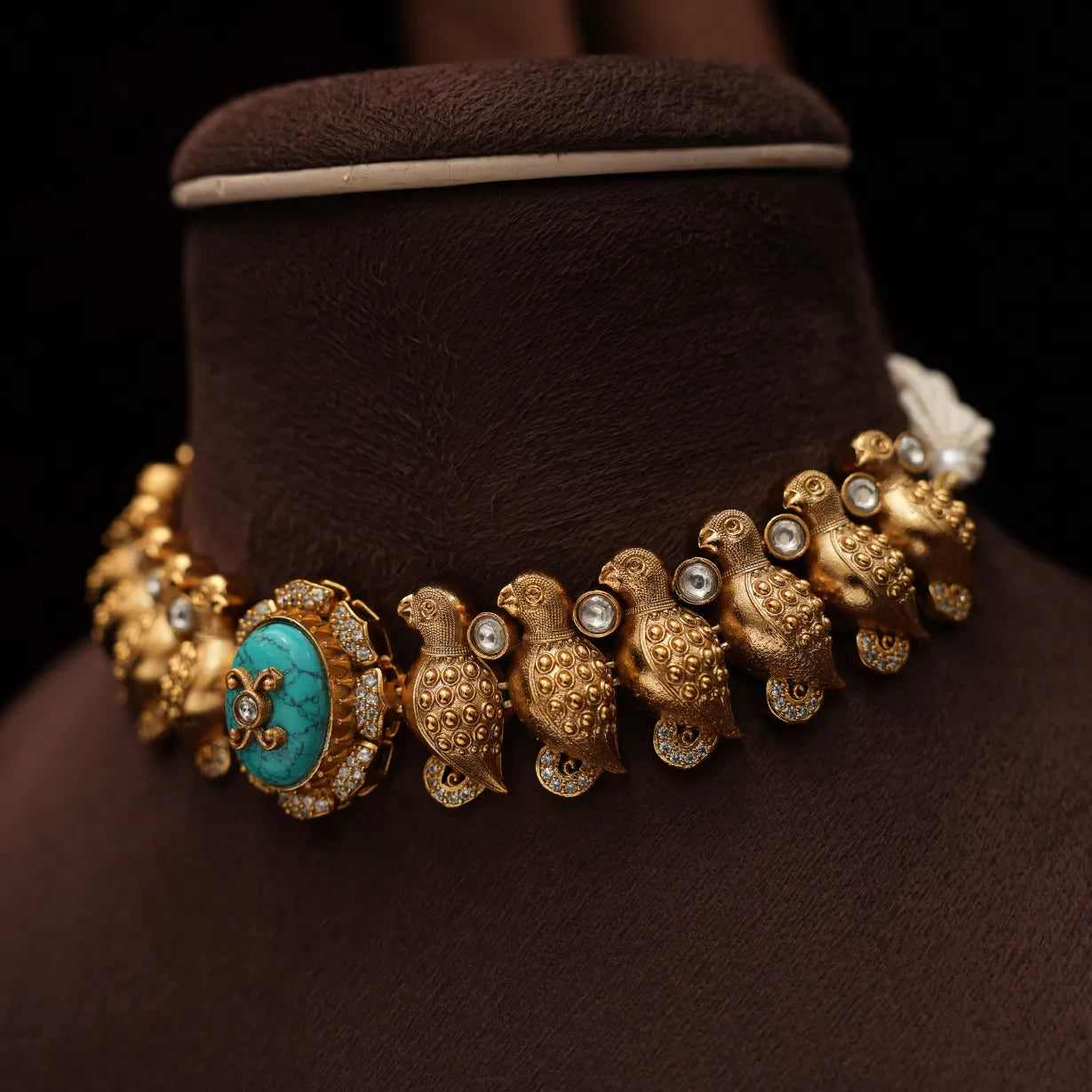Kamalika Antique Choker - Turquoise