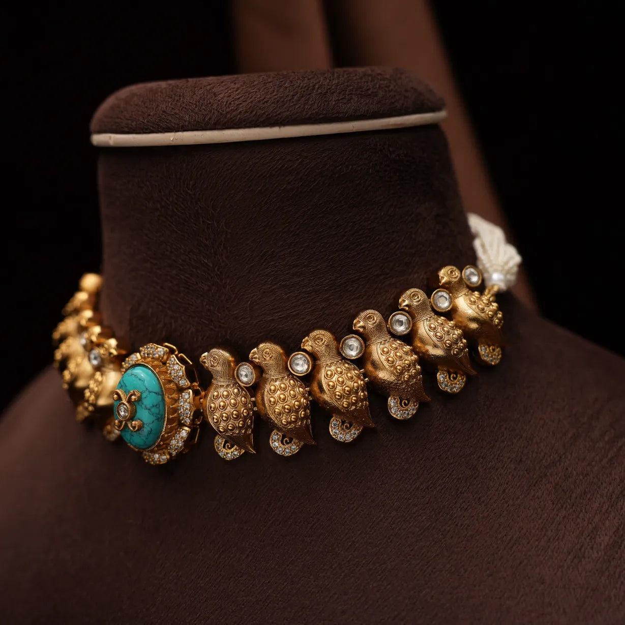 Kamalika Antique Choker - Turquoise