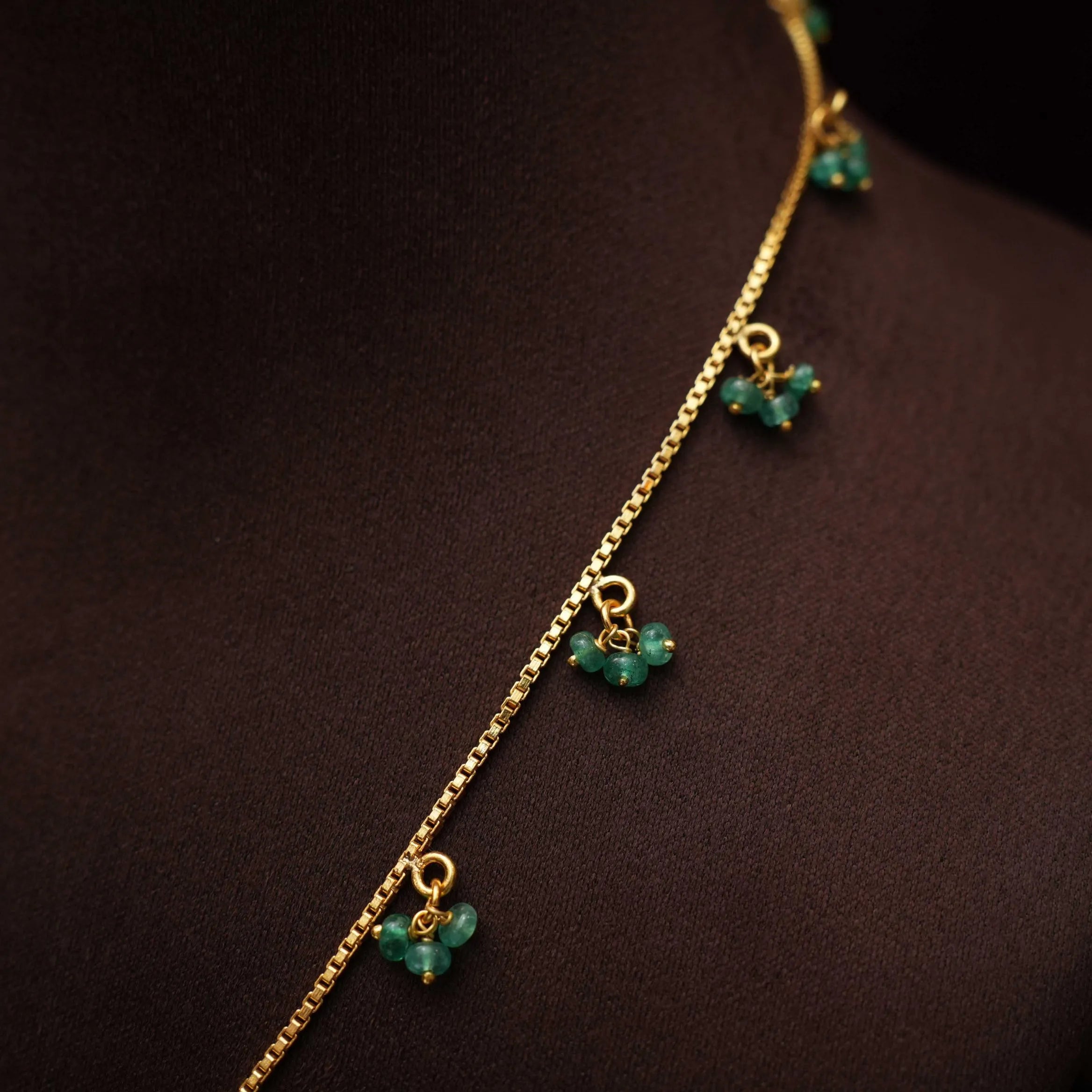 Kanak Silver Chain - Green