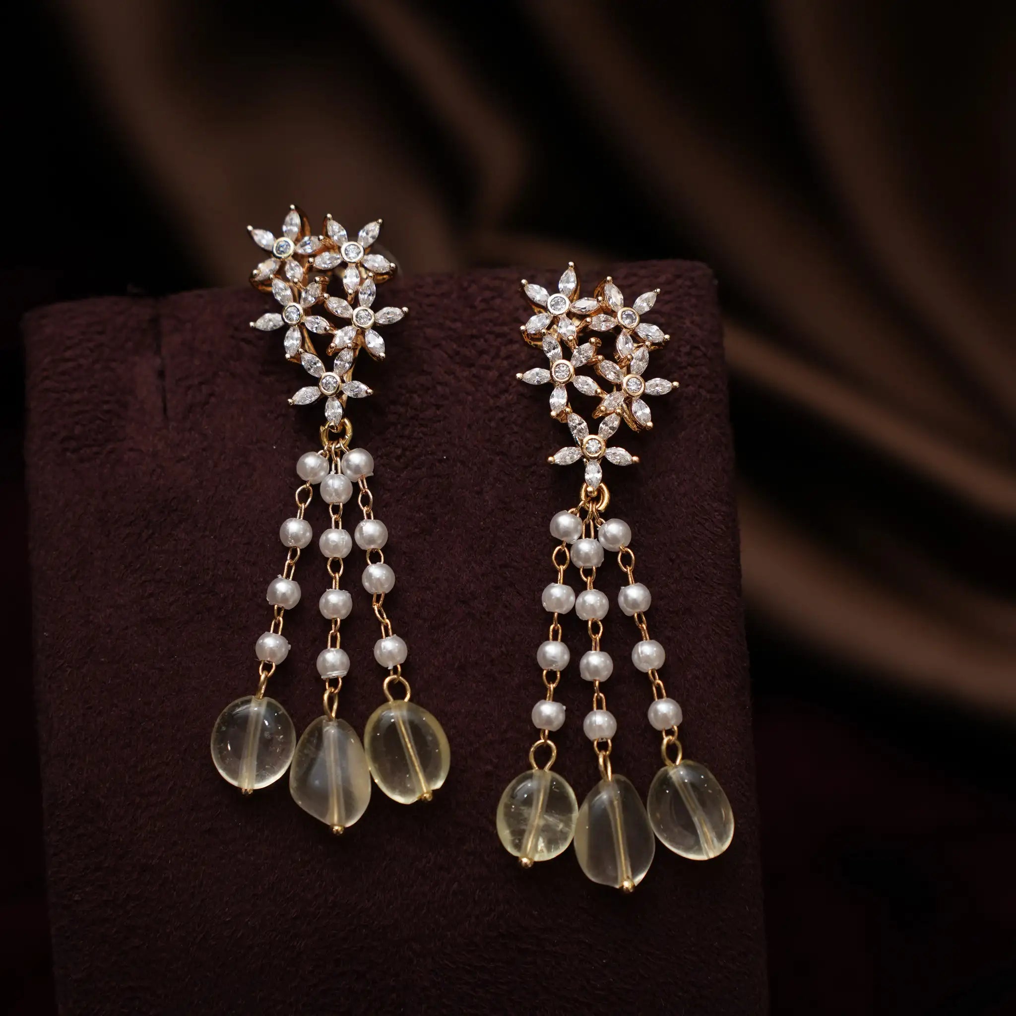 Kanksi Zircon Earrings