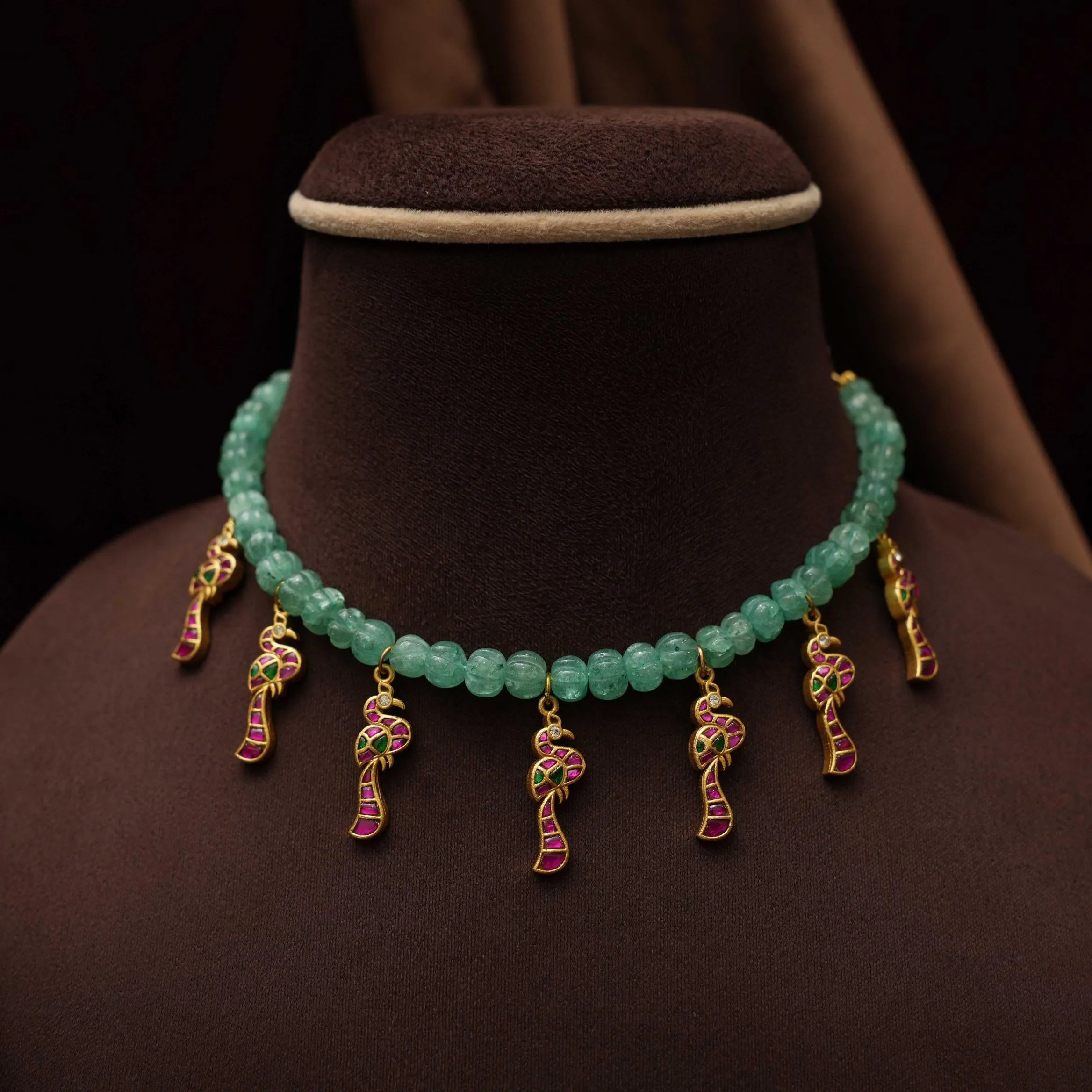 Karuna Beaded Polki Necklace