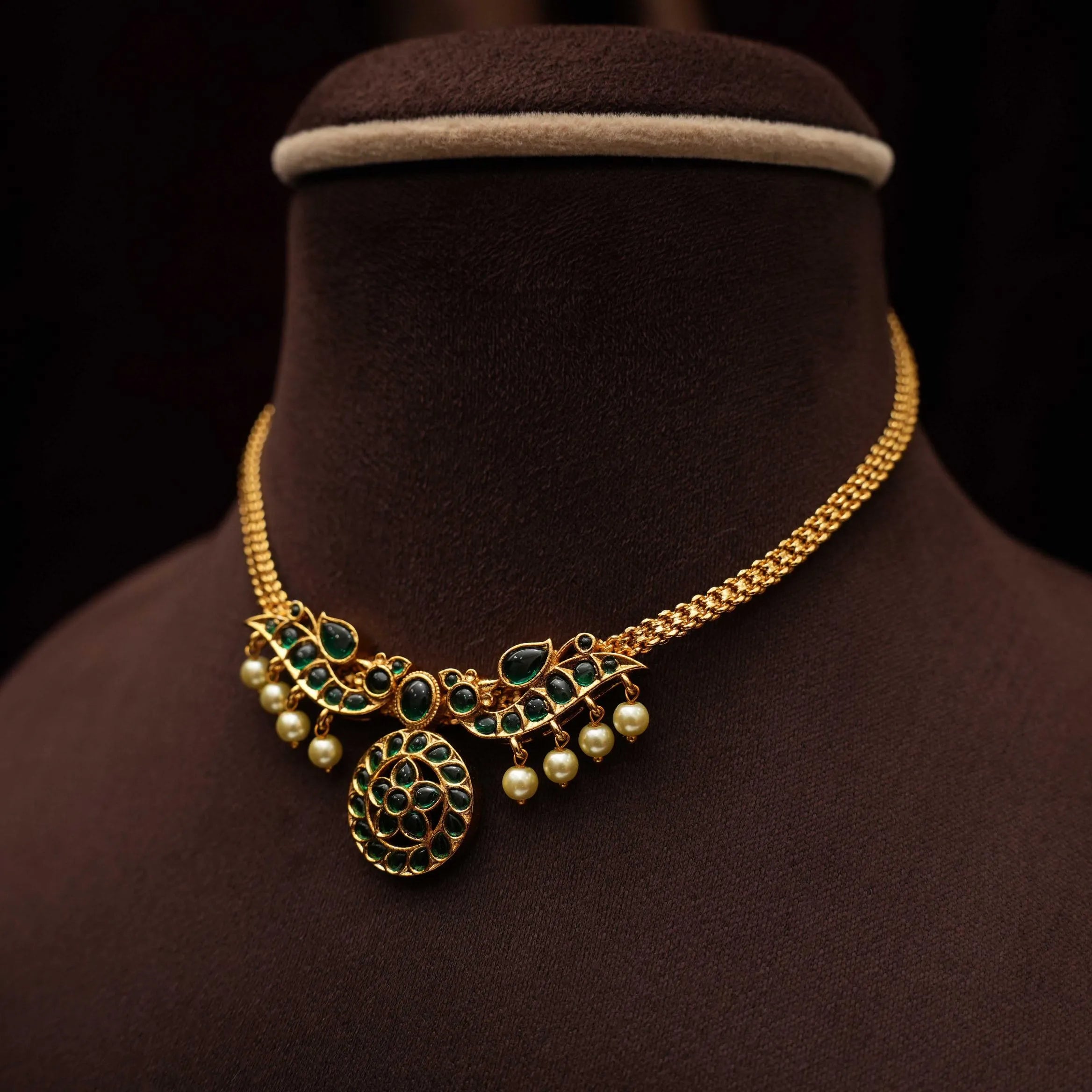 Kaveri Attigai Necklace - Green
