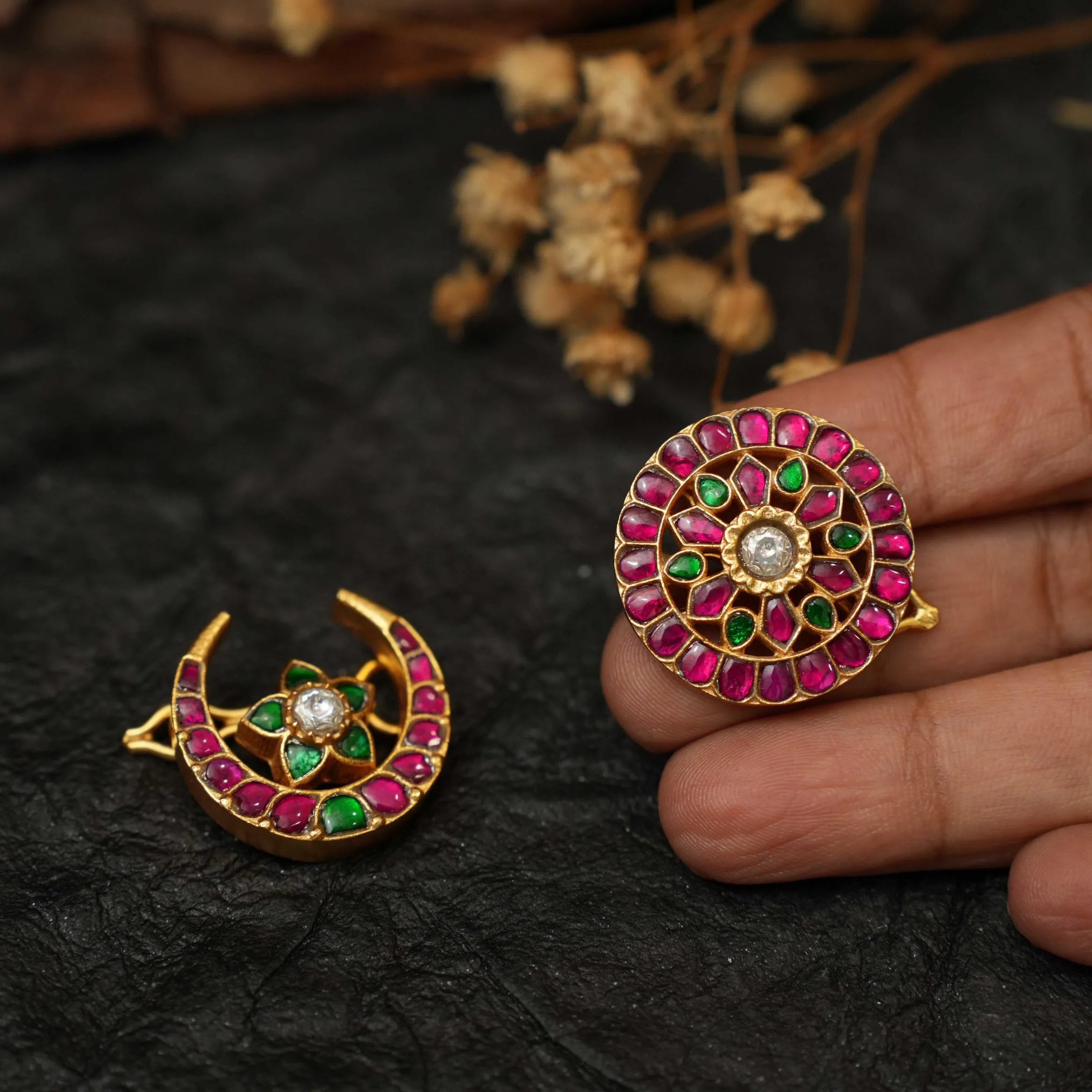 Kavi Sun and Moon Silver Hair Accessory - Ati