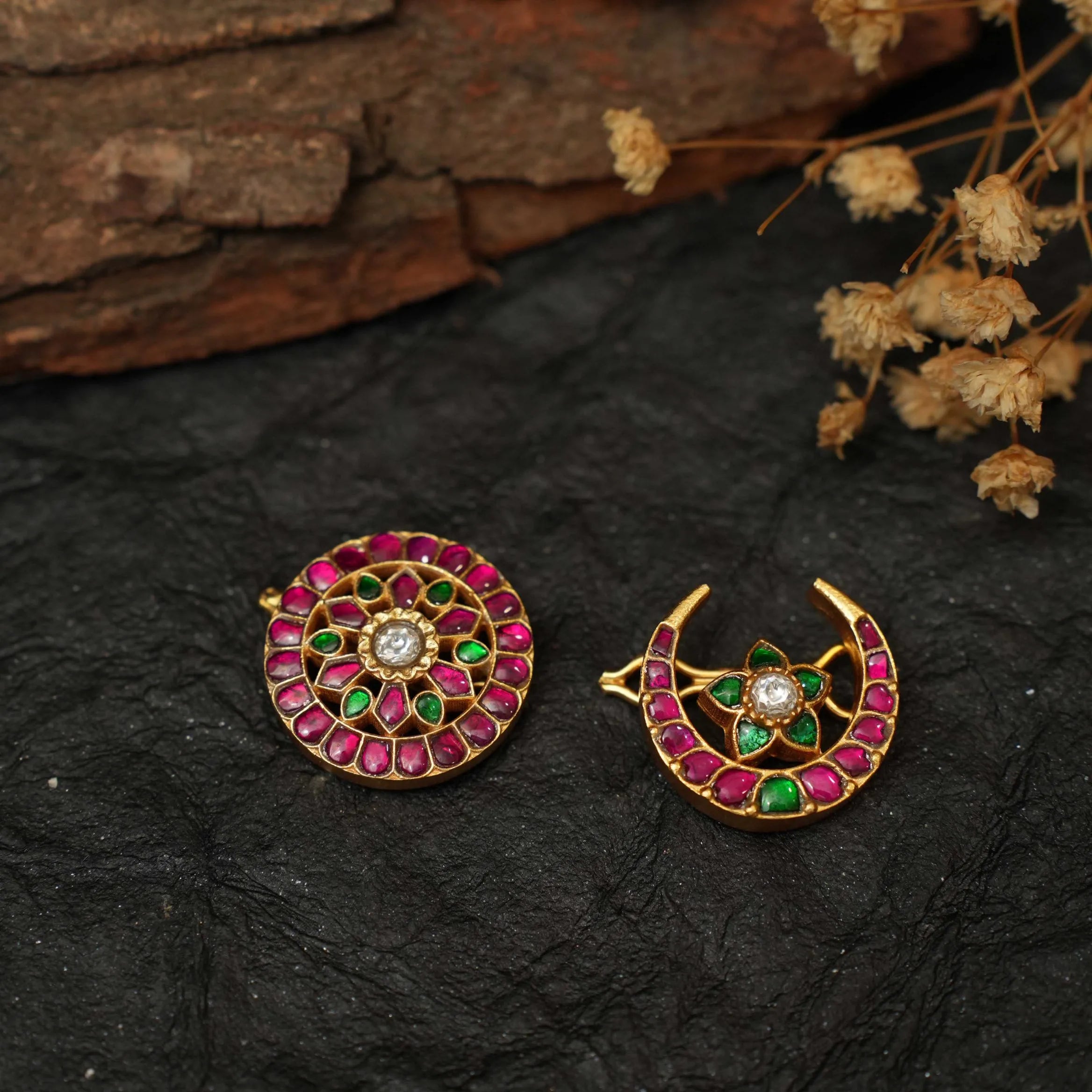 Kavi Sun and Moon Silver Hair Accessory - Ati