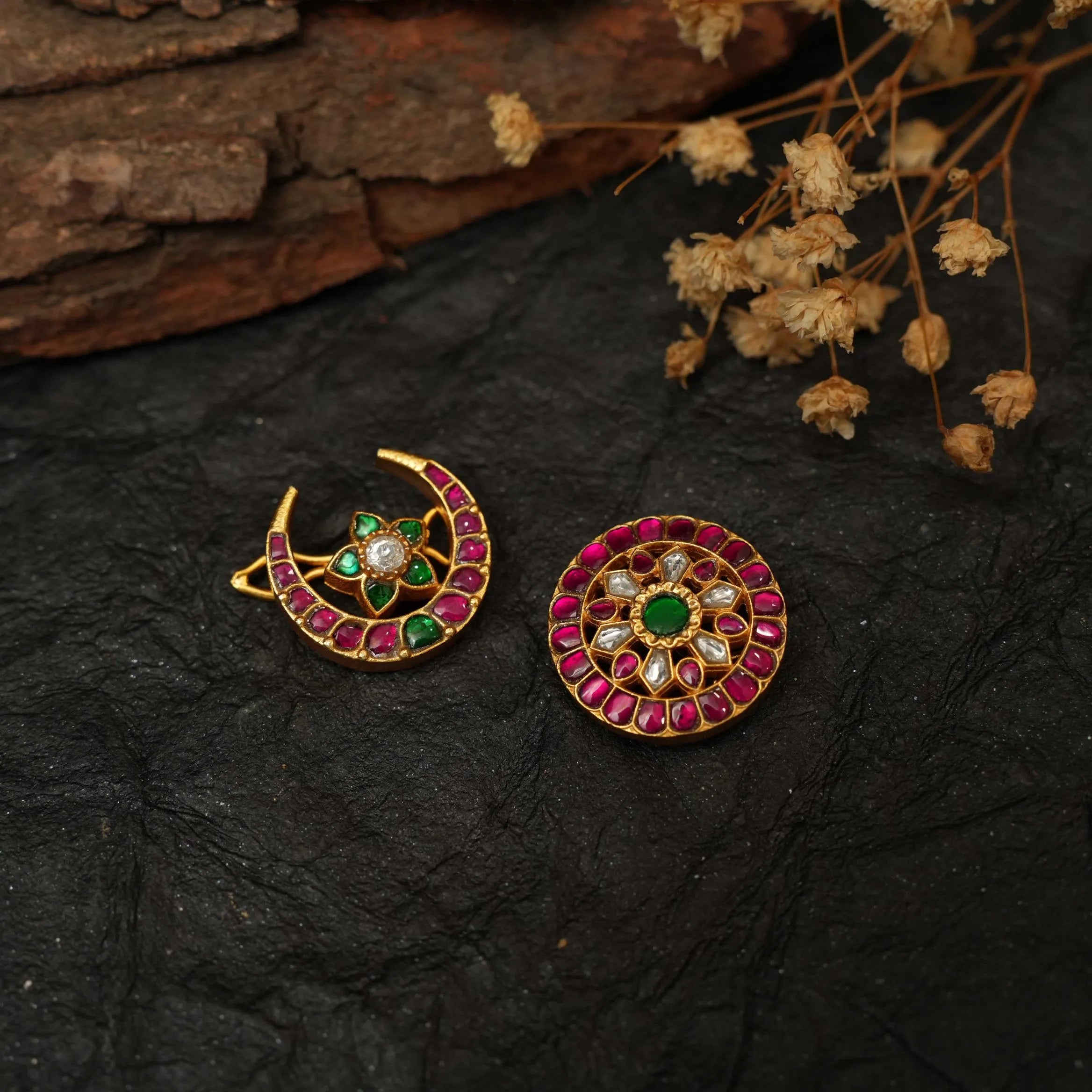 Kavi Sun and Moon Silver Hair Accessory - Clara