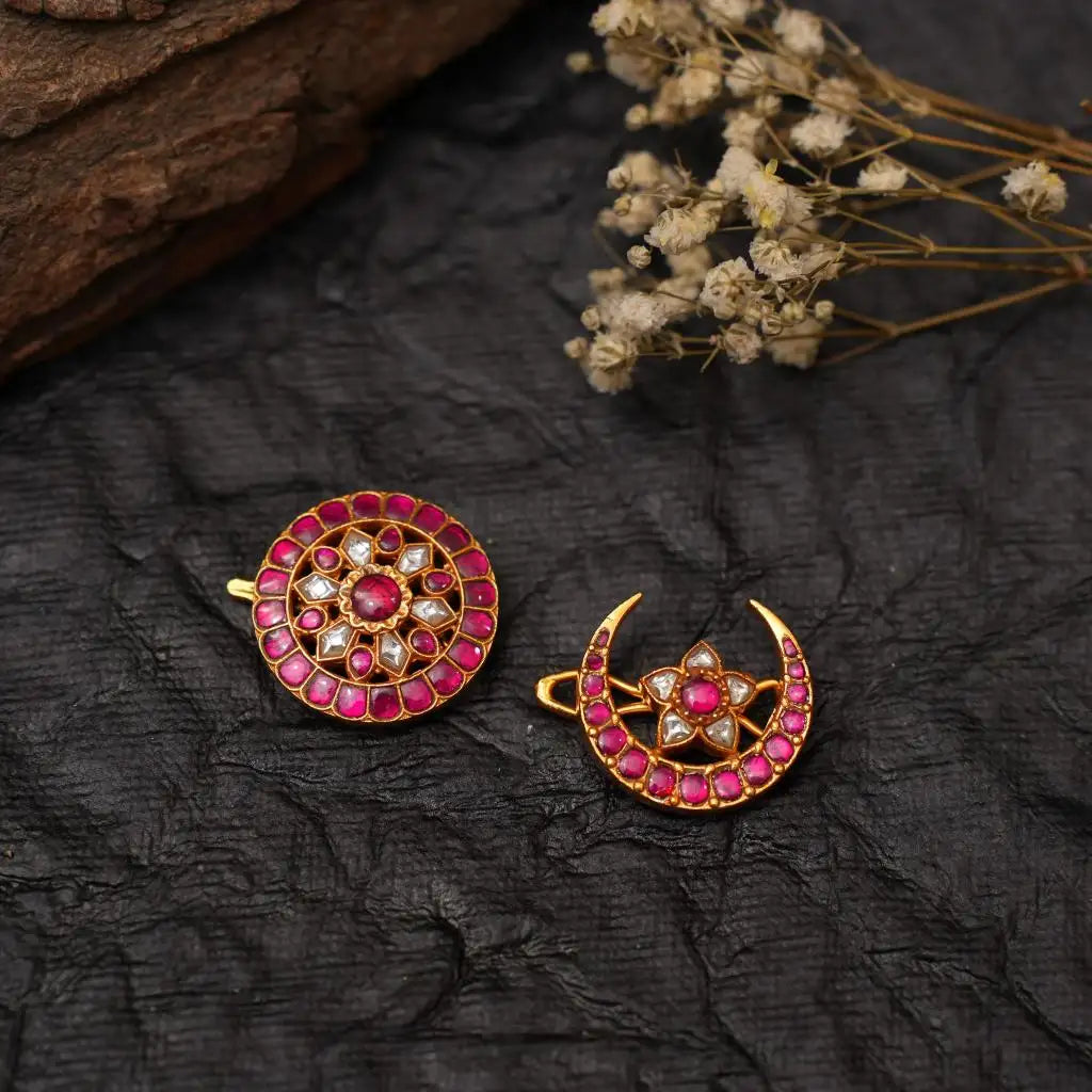 Kavi Sun and Moon Silver Hair Accessory - Ivy