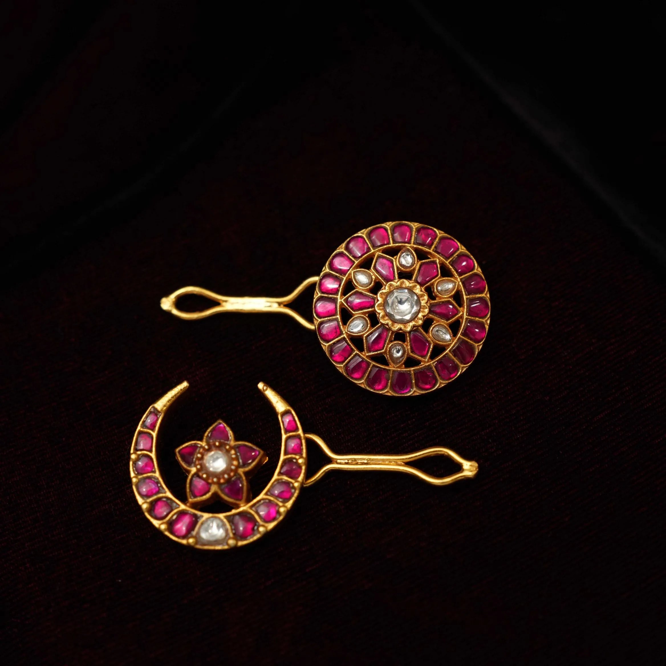 Kavi Sun and Moon Silver Hair Accessory - Jesse