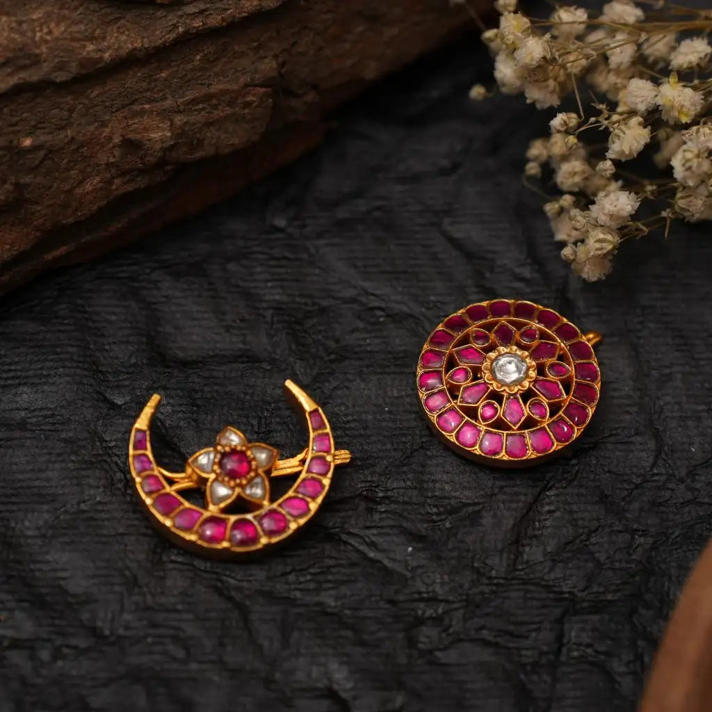 Kavi Sun and Moon Silver Hair Accessory - Mani