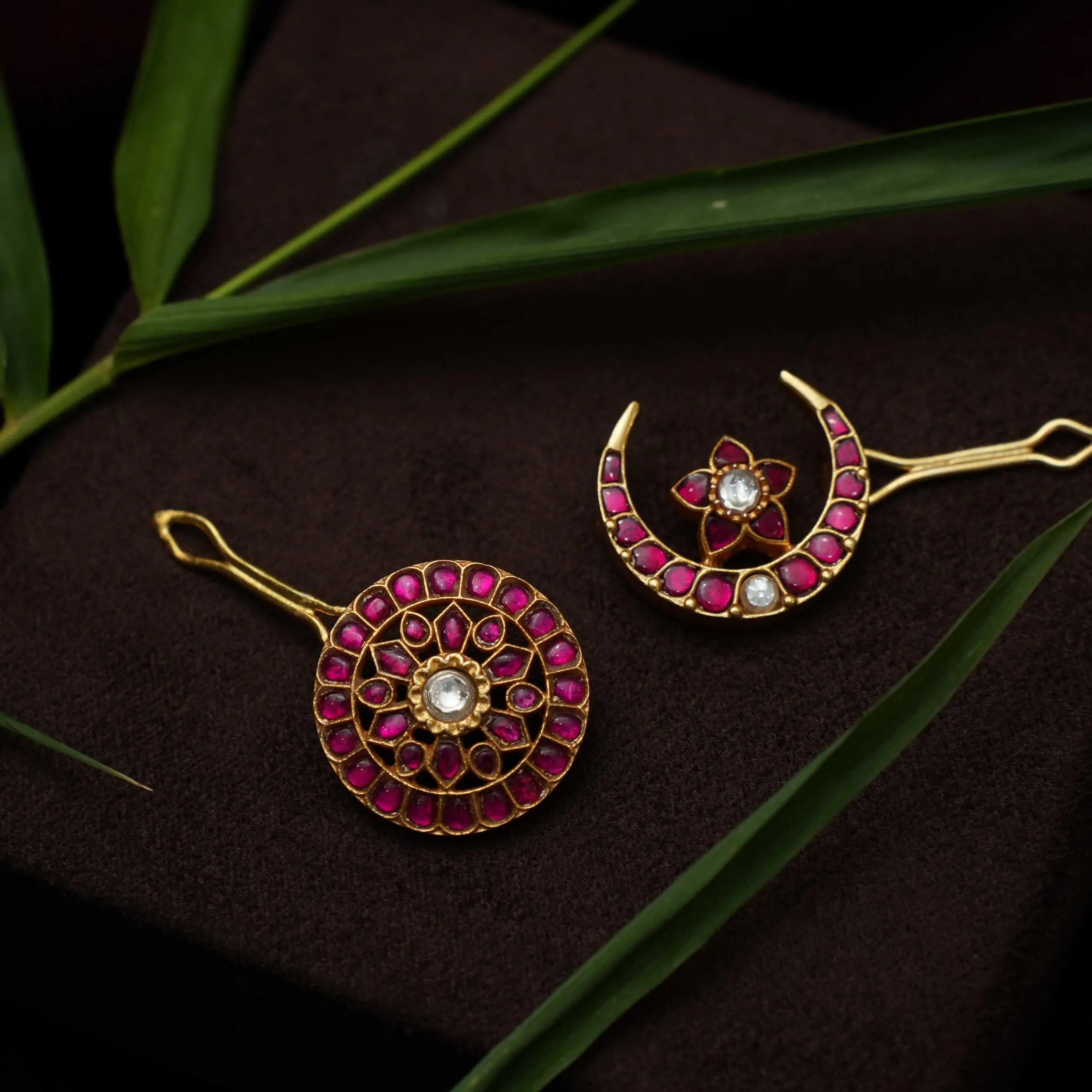 Kavi Sun and Moon Silver Hair Accessory - Mani