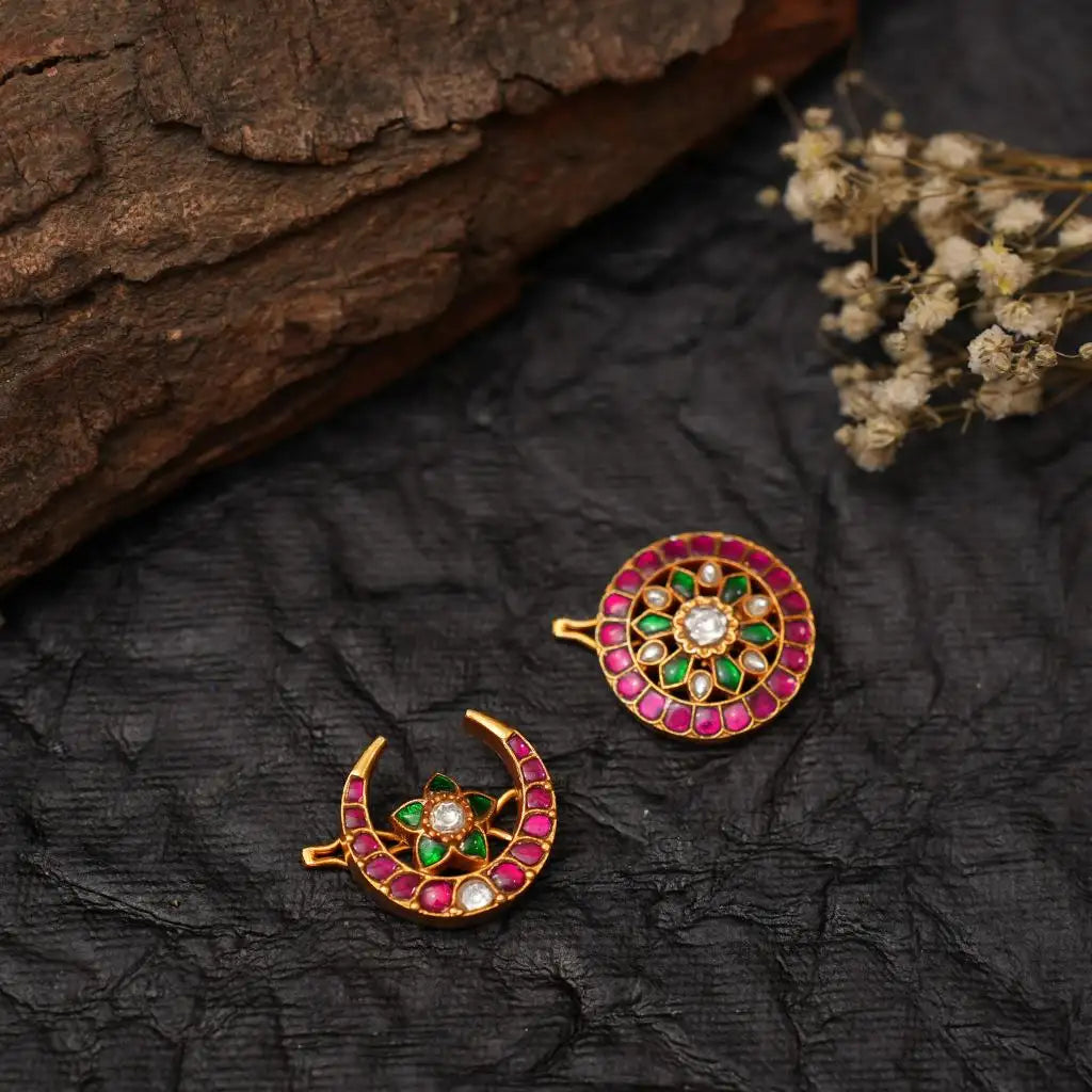 Kavi Sun and Moon Silver Hair Accessory - Rani