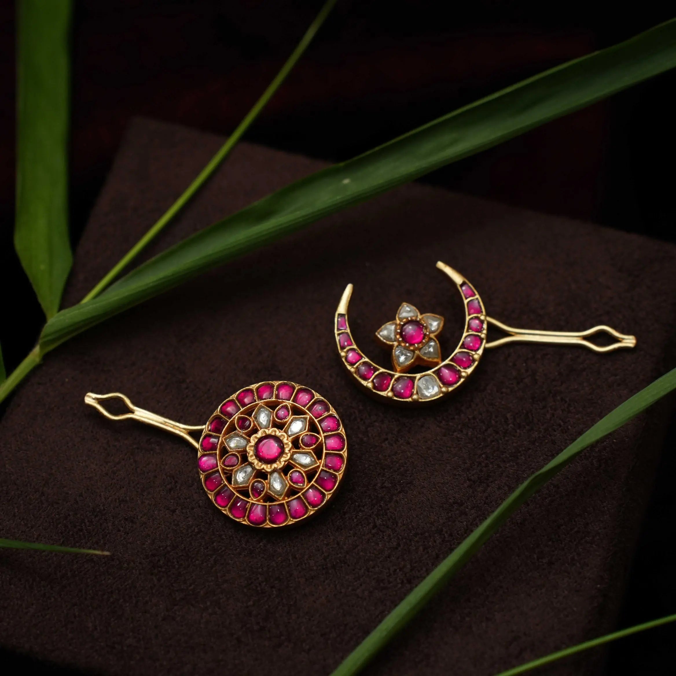 Kavi Sun and Moon Silver Hair Accessory - Rani