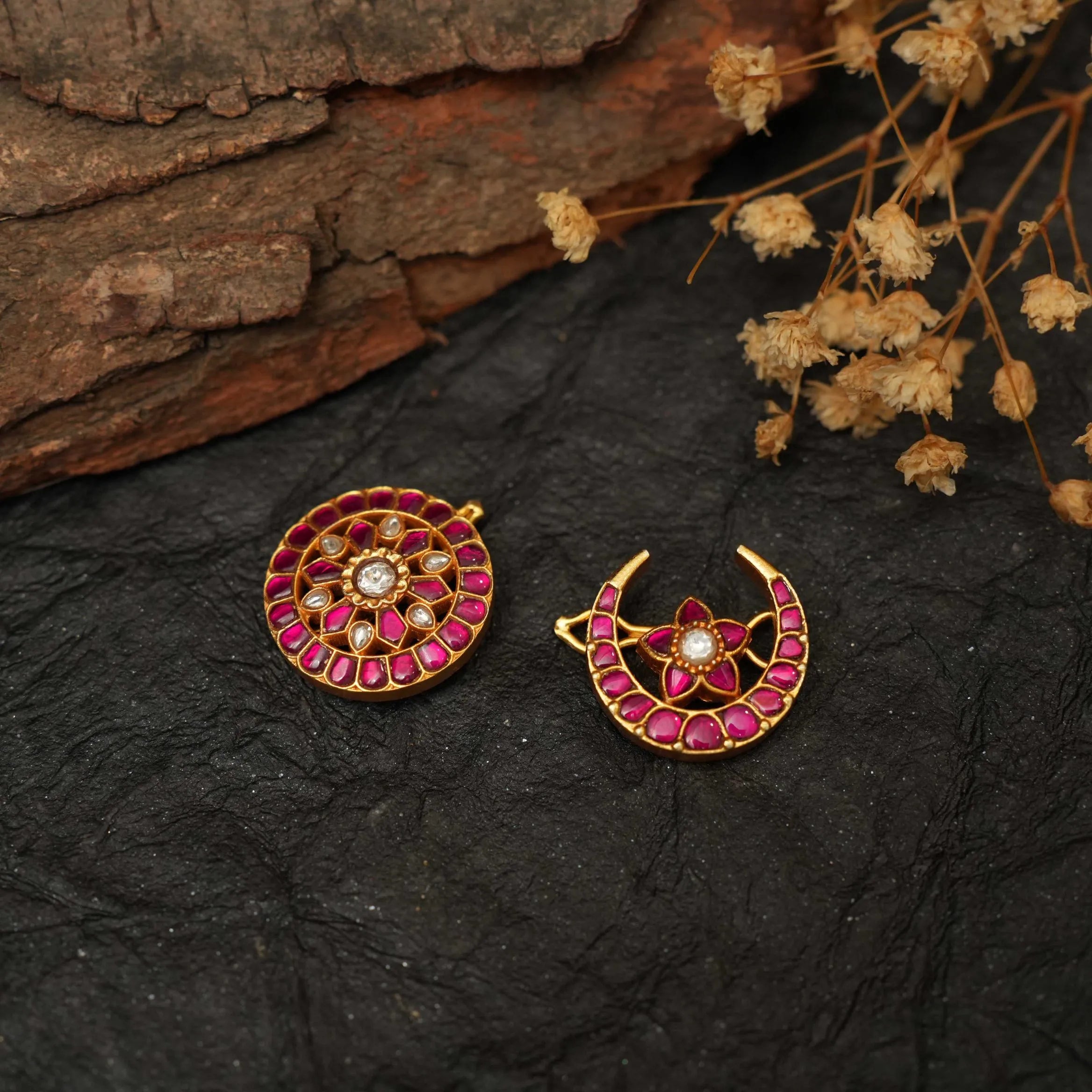 Kavi Sun and Moon Silver Hair Accessory - Traci