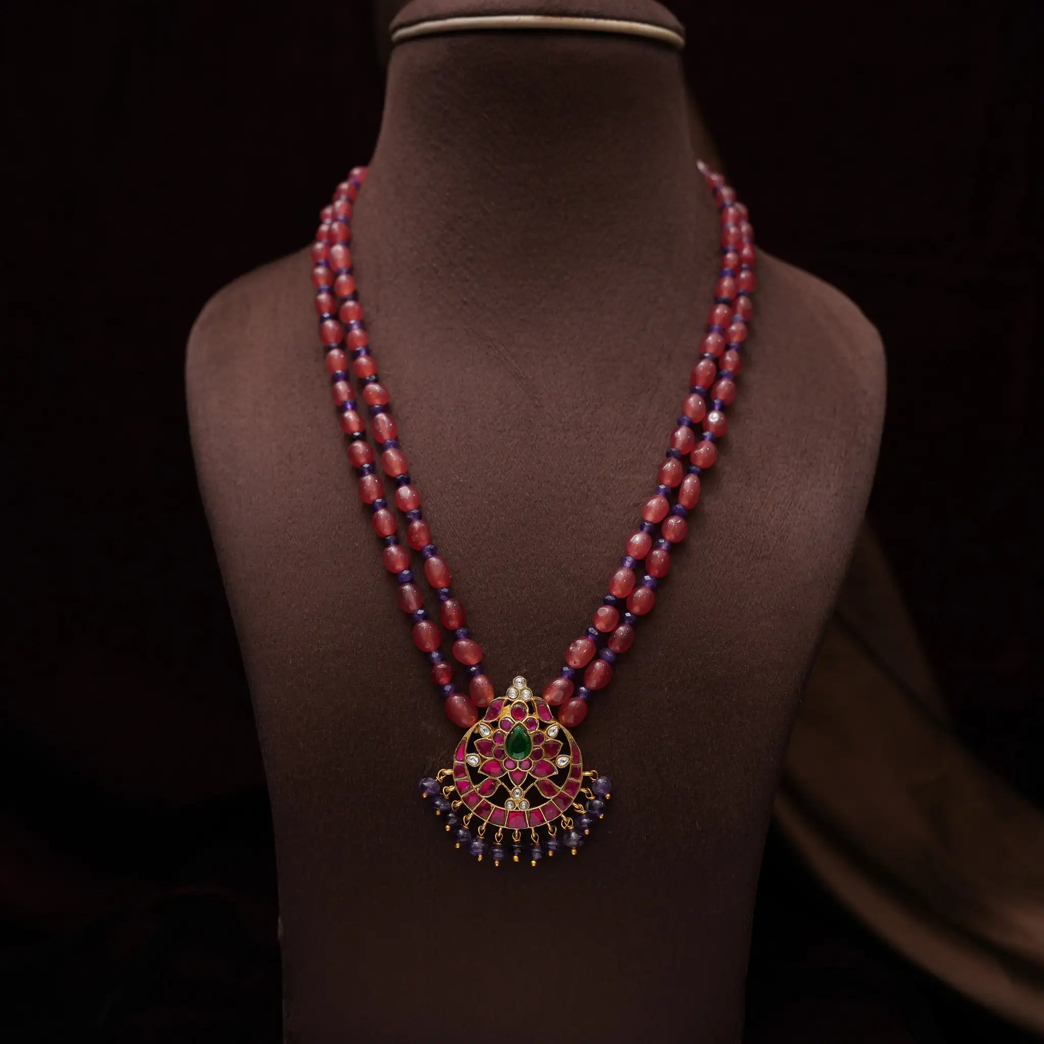 Kavilaya Beaded Necklace - Red