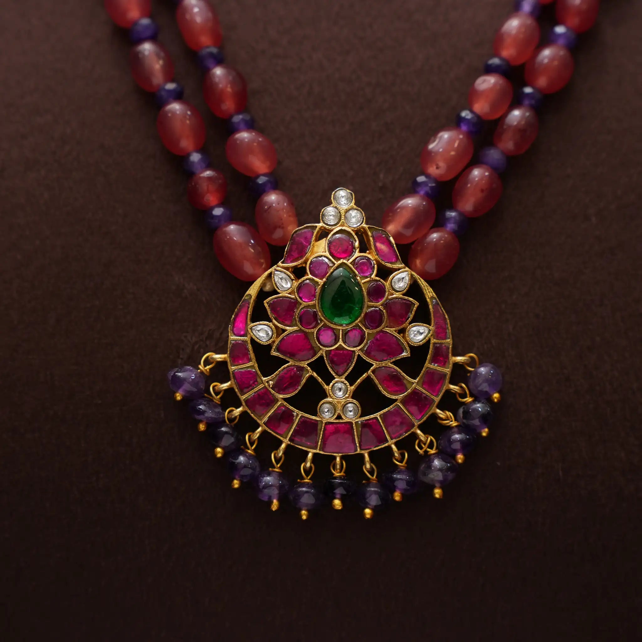 Kavilaya Beaded Necklace - Red