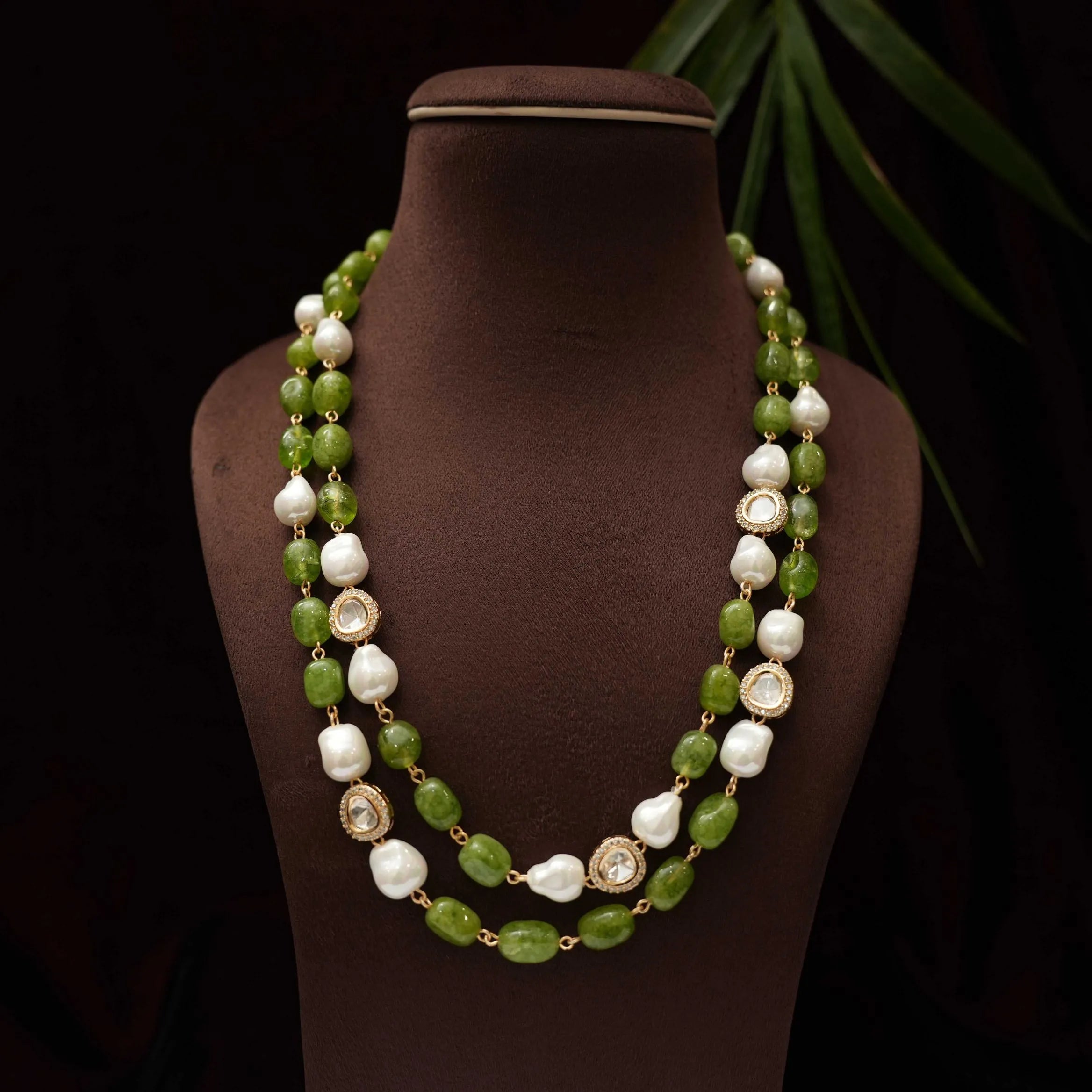 Kavya Beaded Necklace - Green