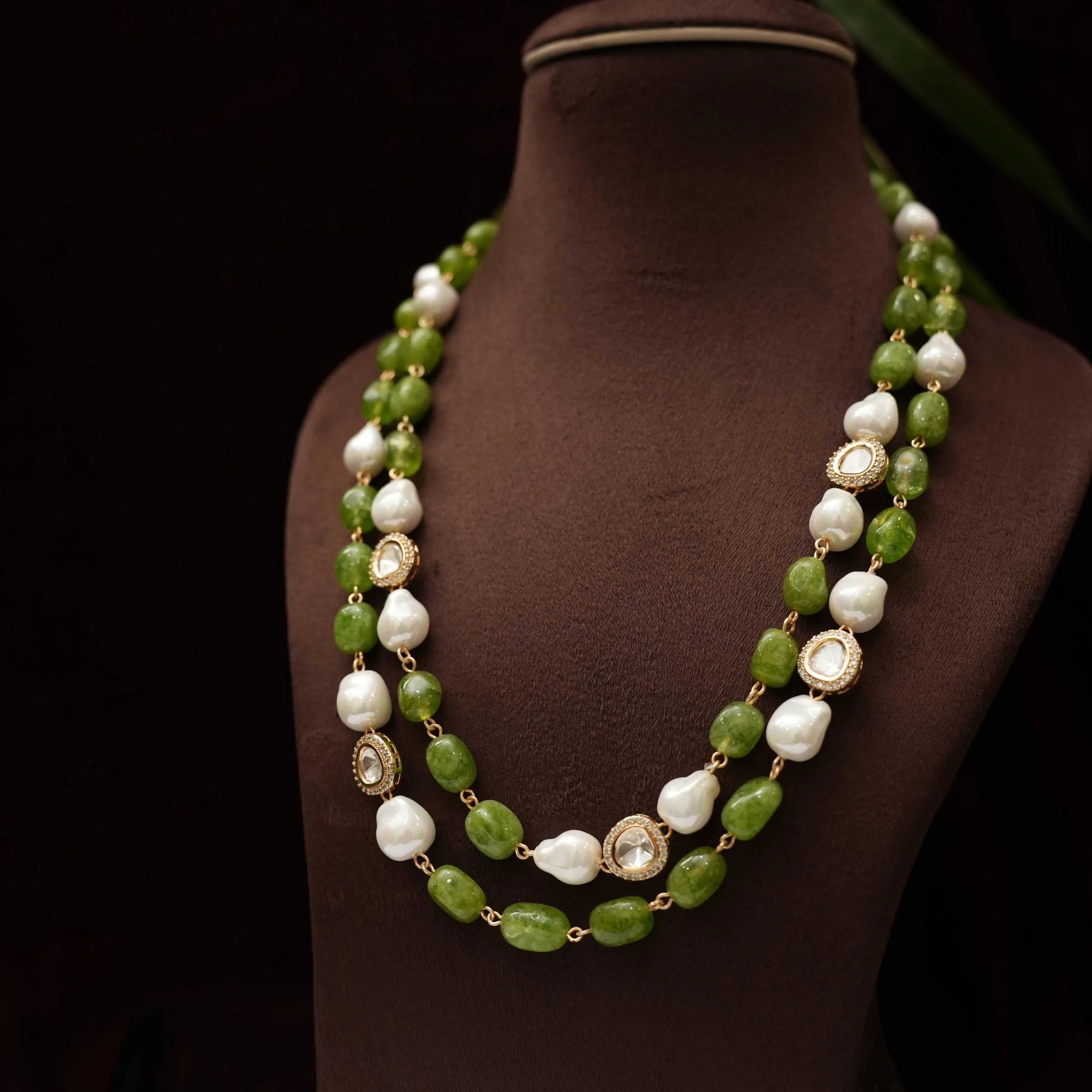 Kavya Beaded Necklace - Green