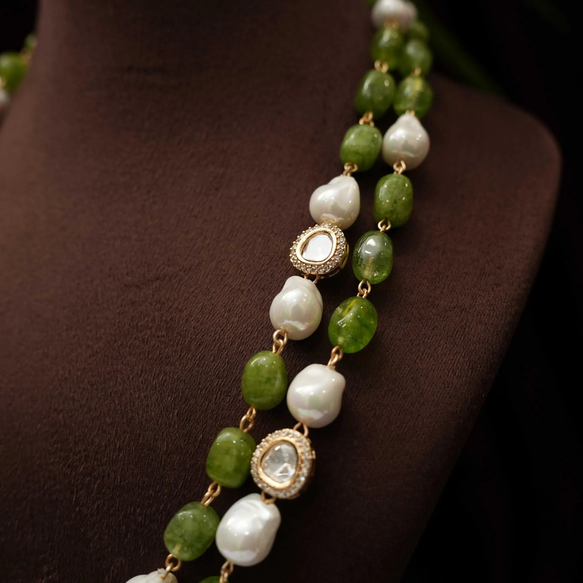 Kavya Beaded Necklace - Green