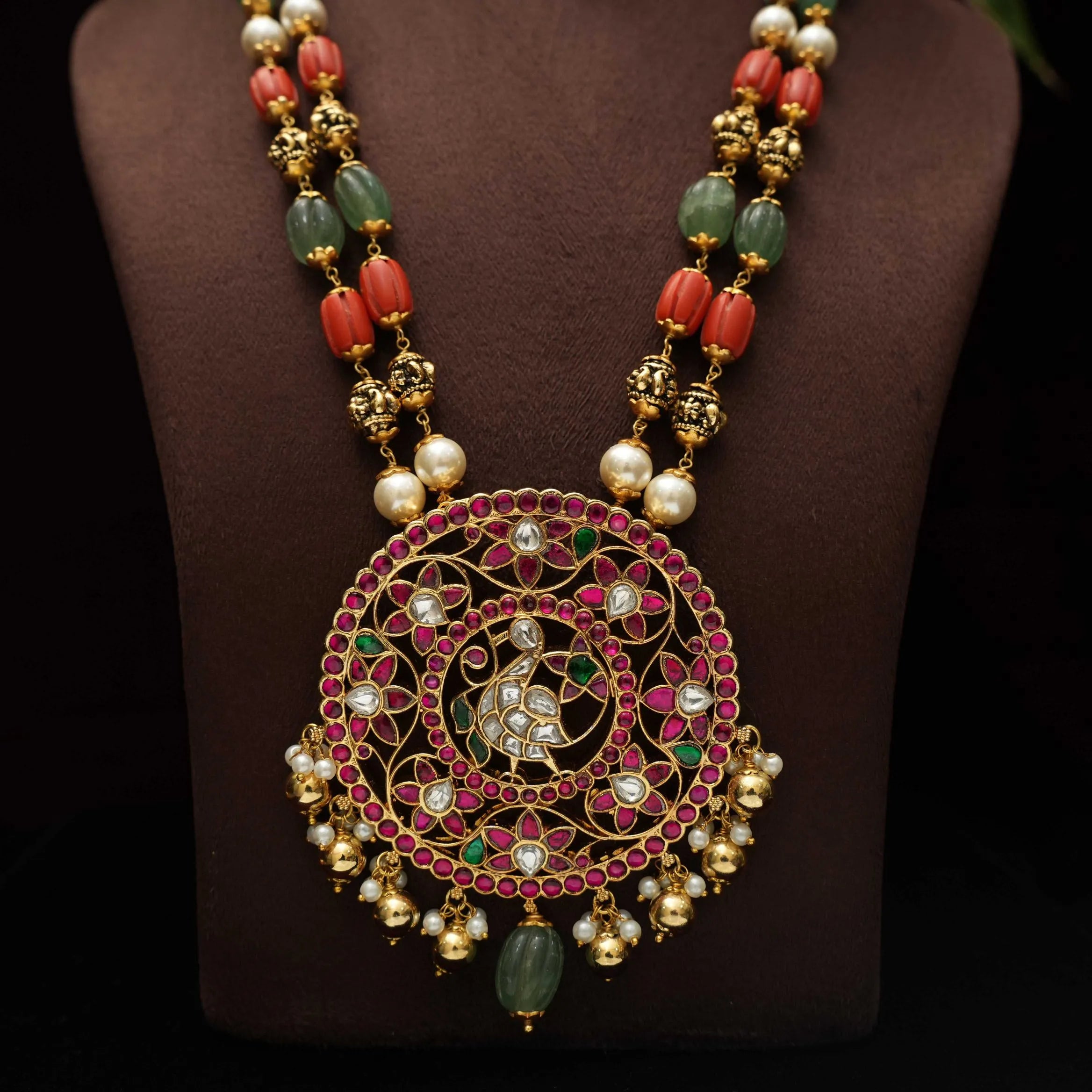 Kavya Polki Beaded Necklace