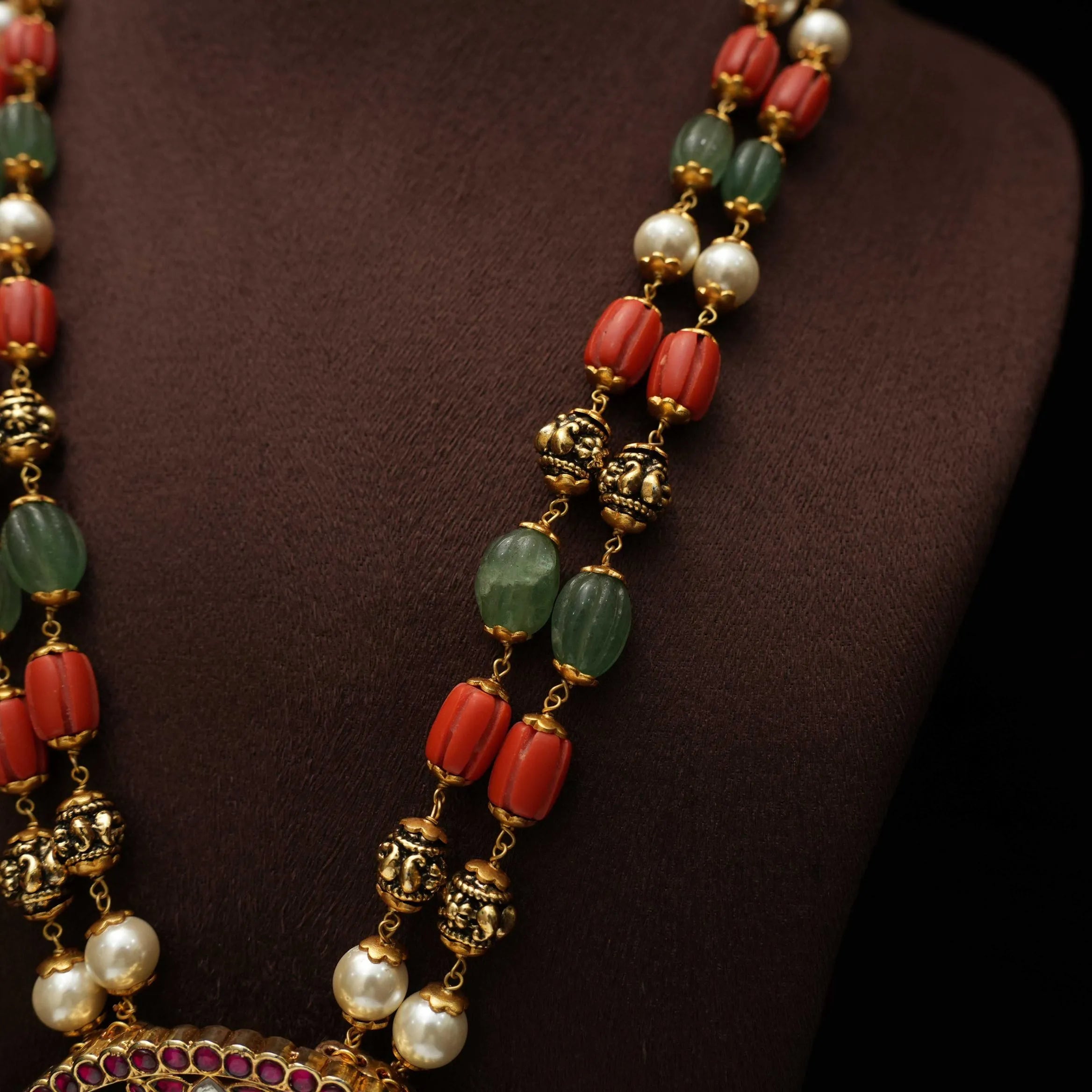 Kavya Polki Beaded Necklace