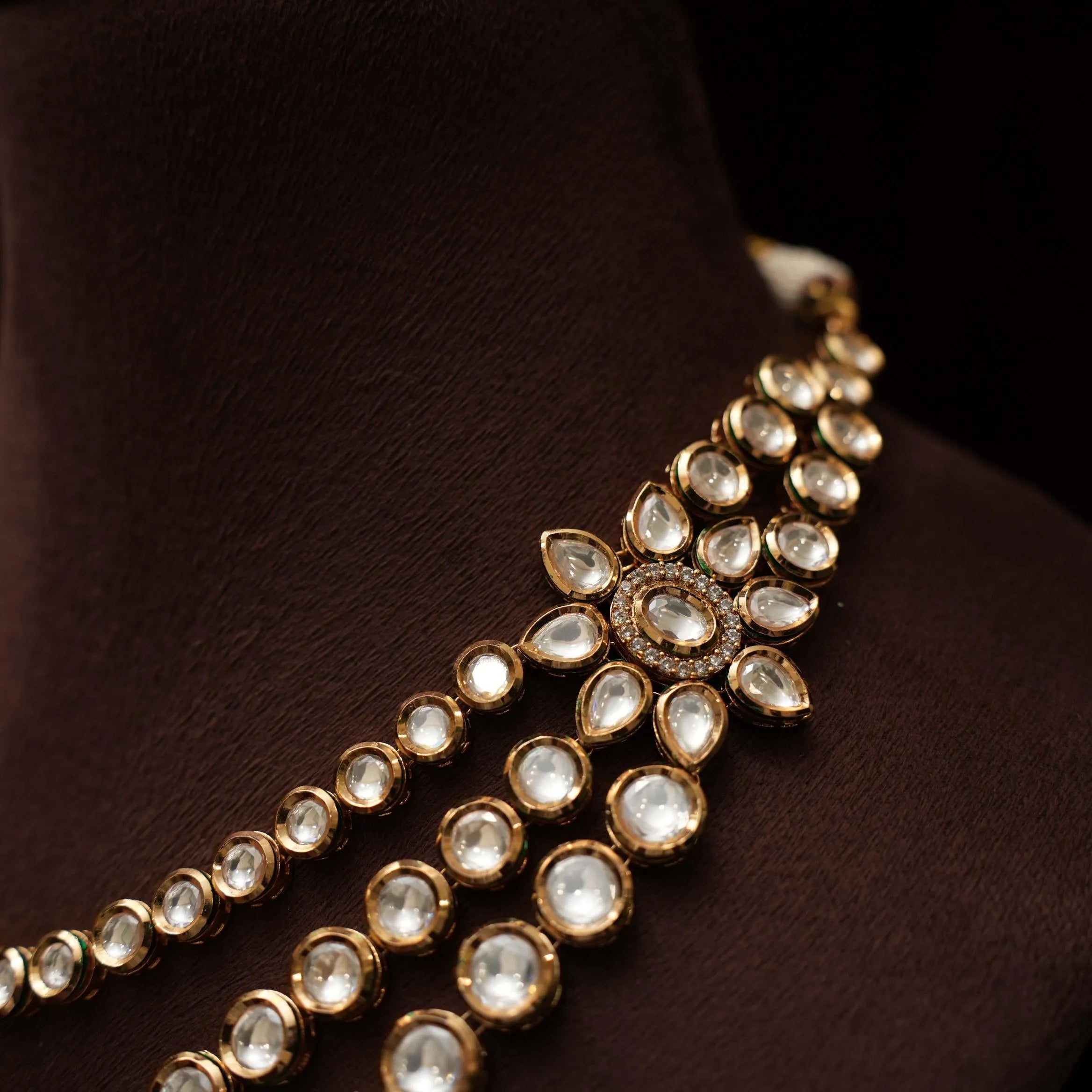 Kayra Layered Kundan Necklace - Rimli Boutique