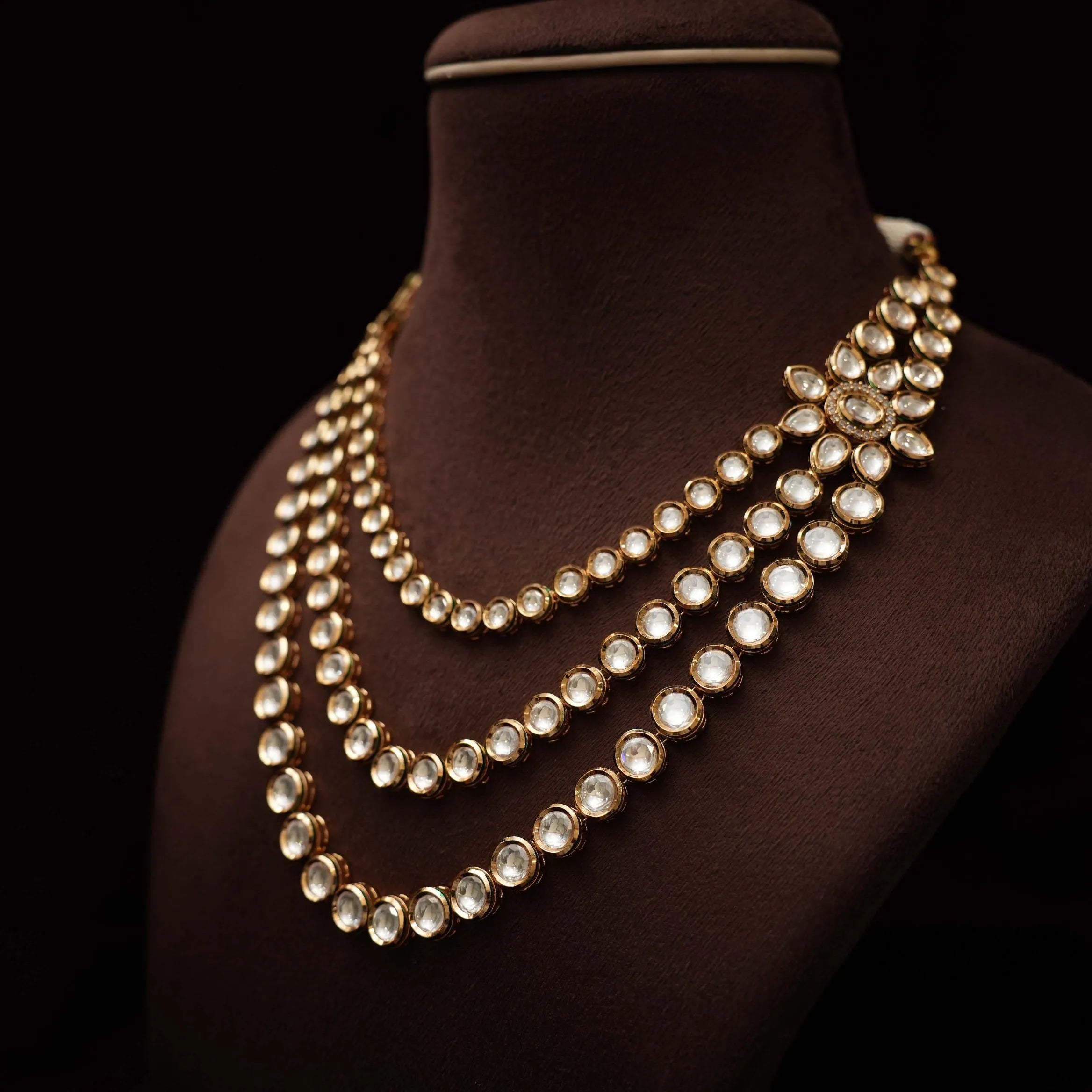 Kayra Layered Kundan Necklace - Rimli Boutique