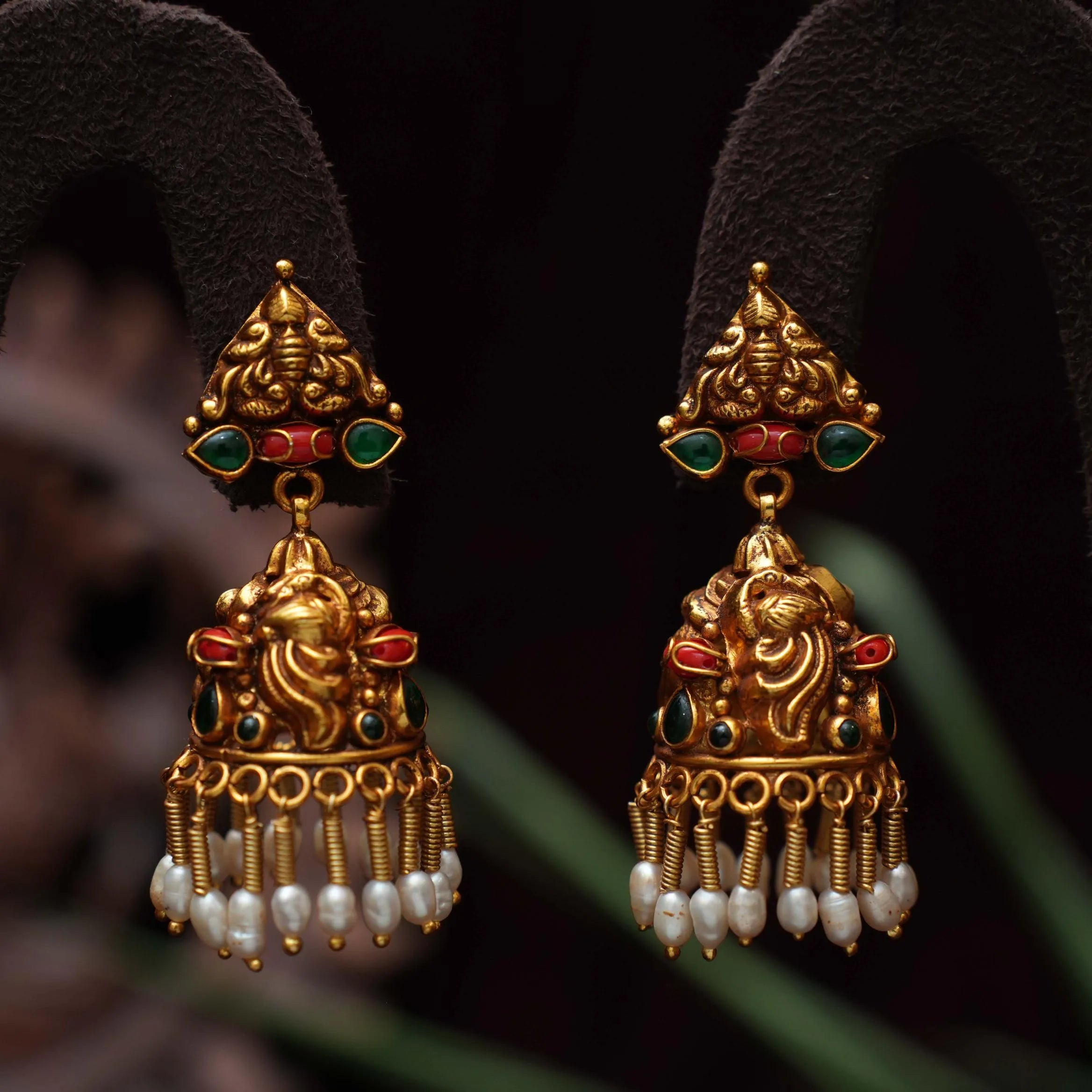 Kayra Silver Jhumka Earrings - Rimli Boutique