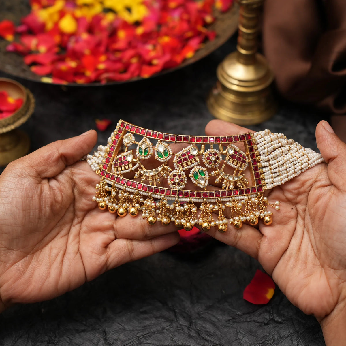 Keshavi Pearl Polki Choker